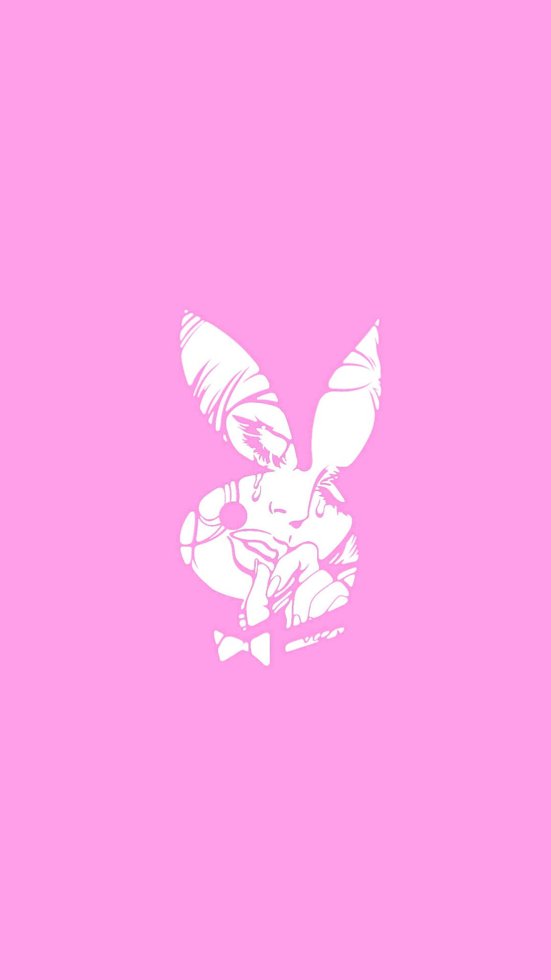 Woman Crying In Playboy Logo Background