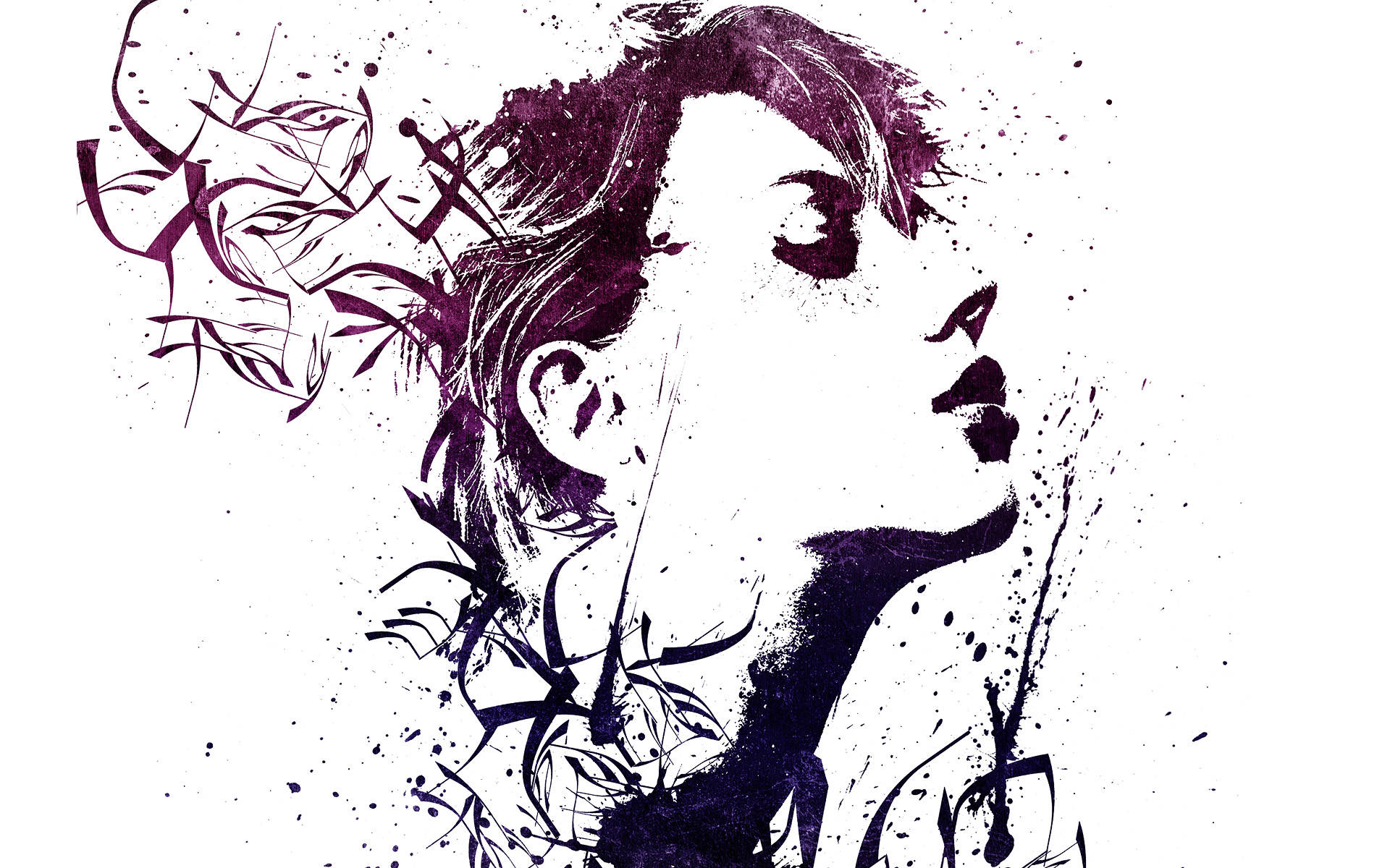 Woman Digital Art Drawing Background