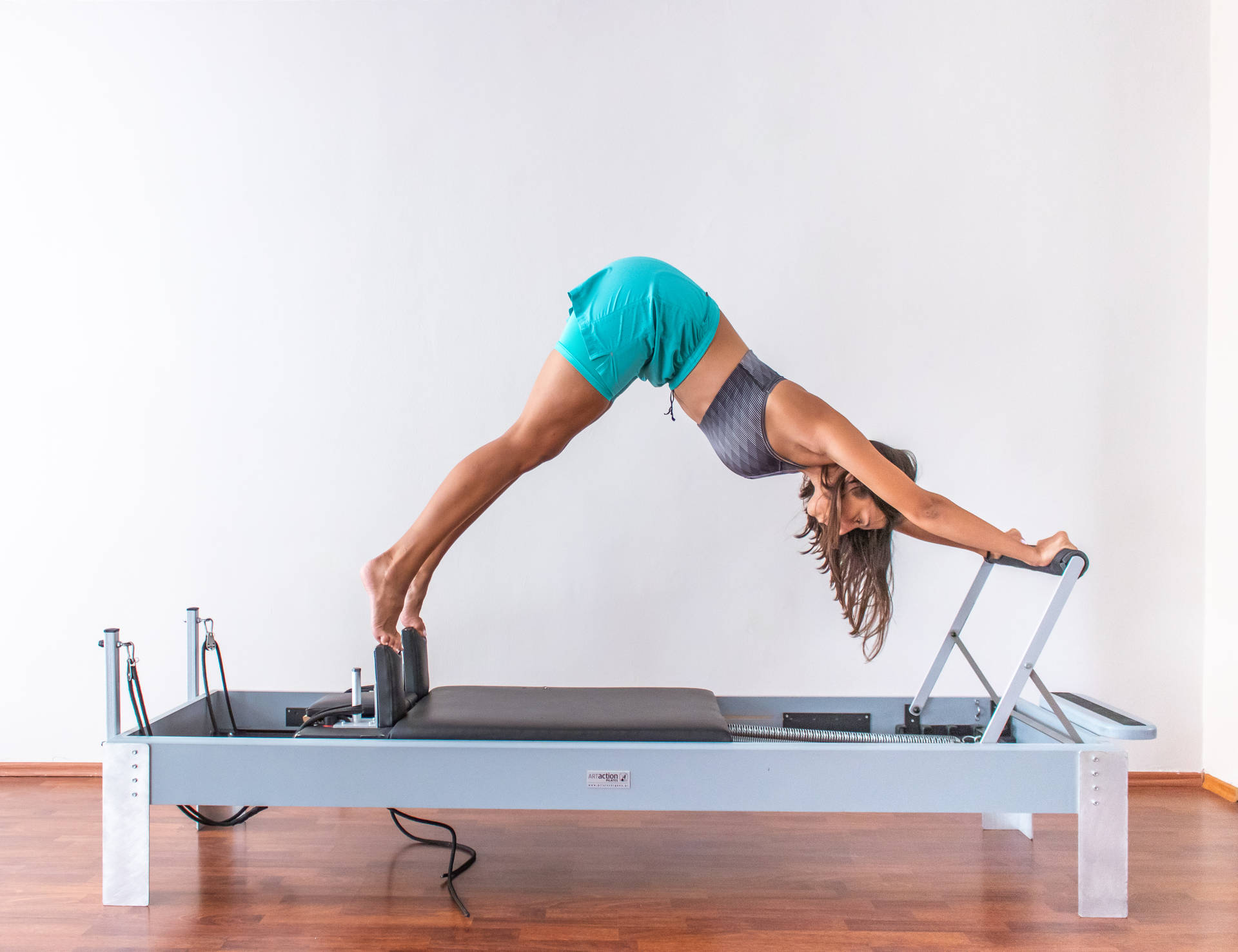 Woman Exercising Pilates Background