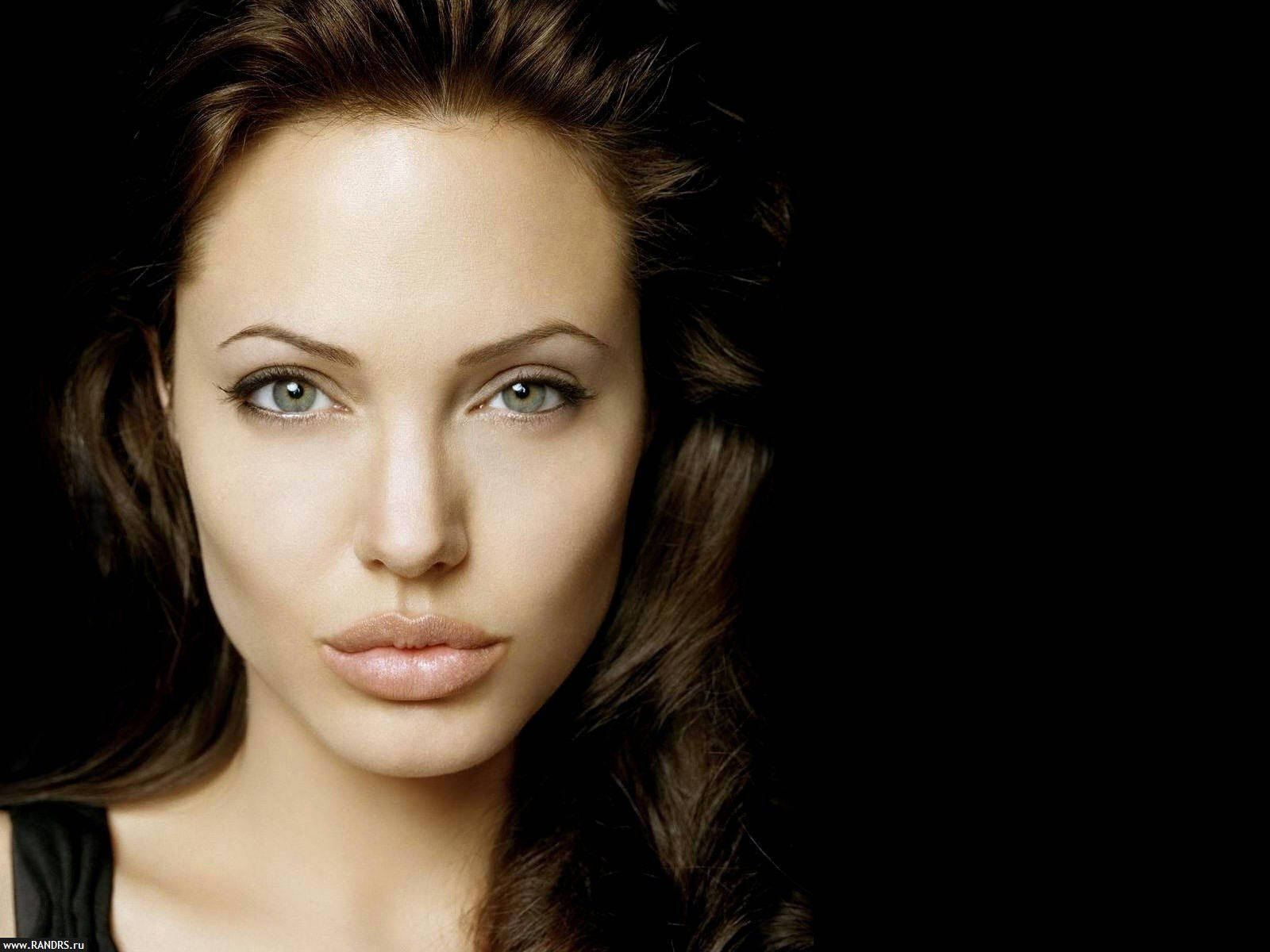 Woman Face Angelina Jolie Background