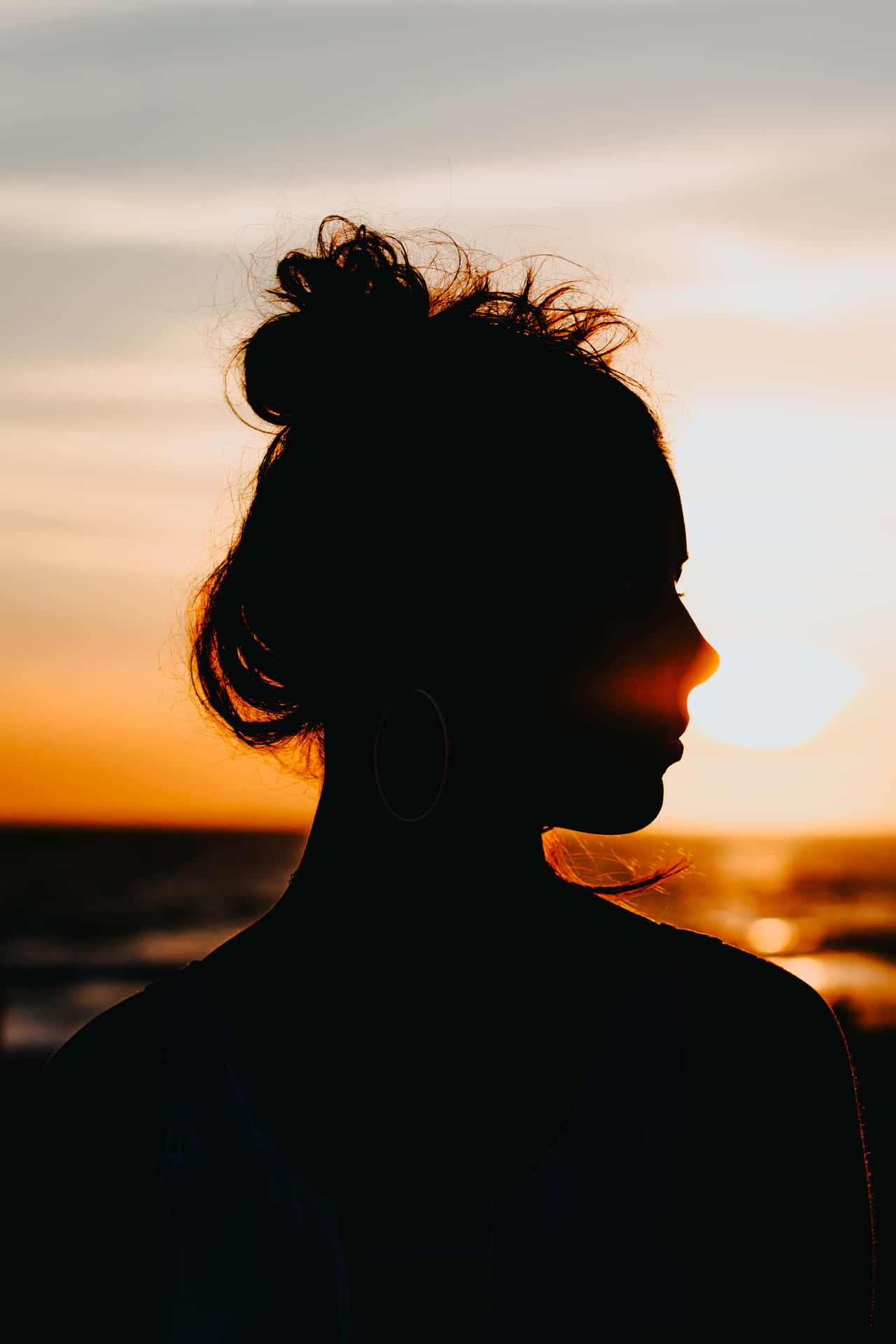 Woman Head Silhouette Background