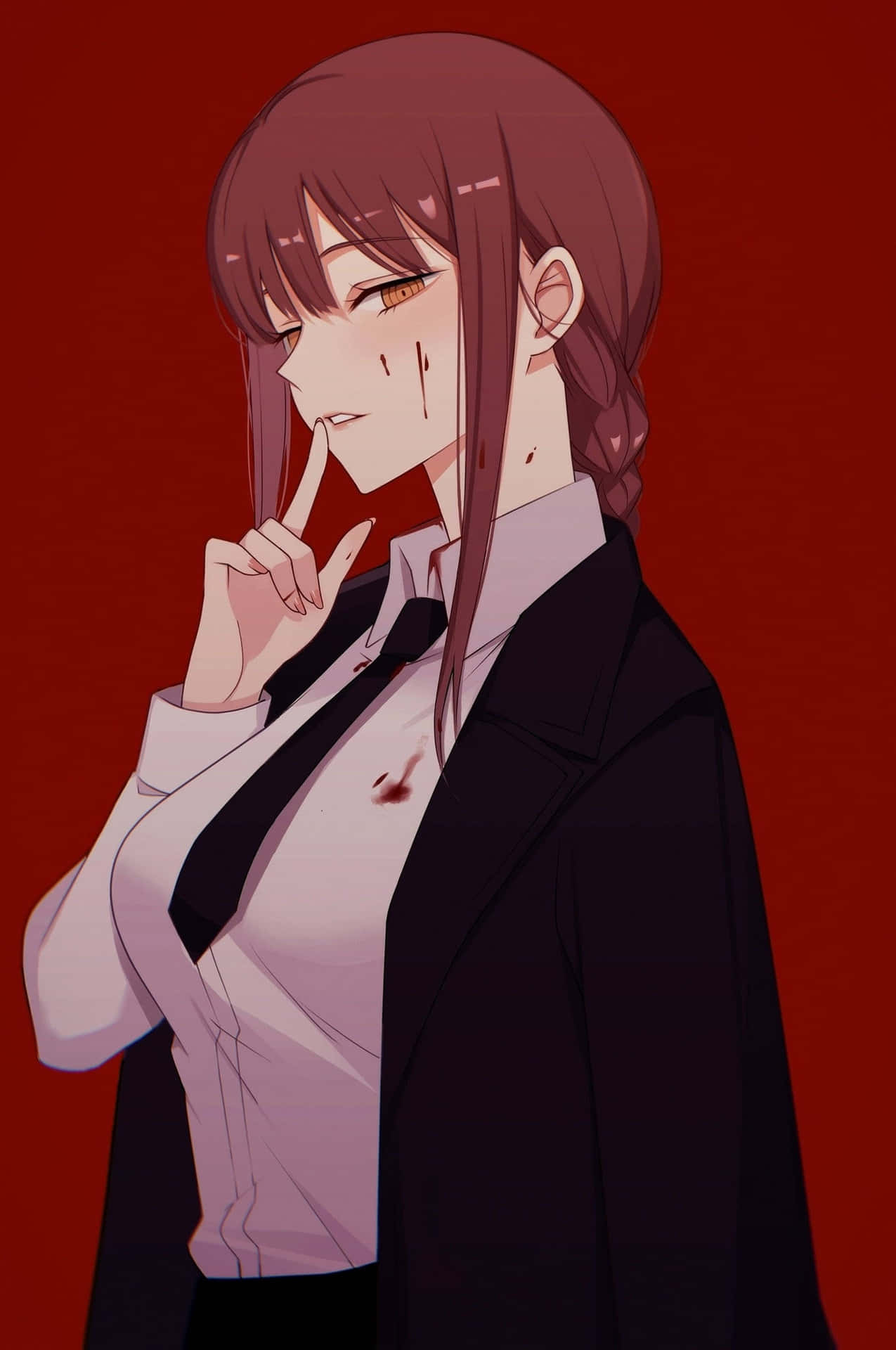 Woman In Suit Anime Pfp Aesthetic Background