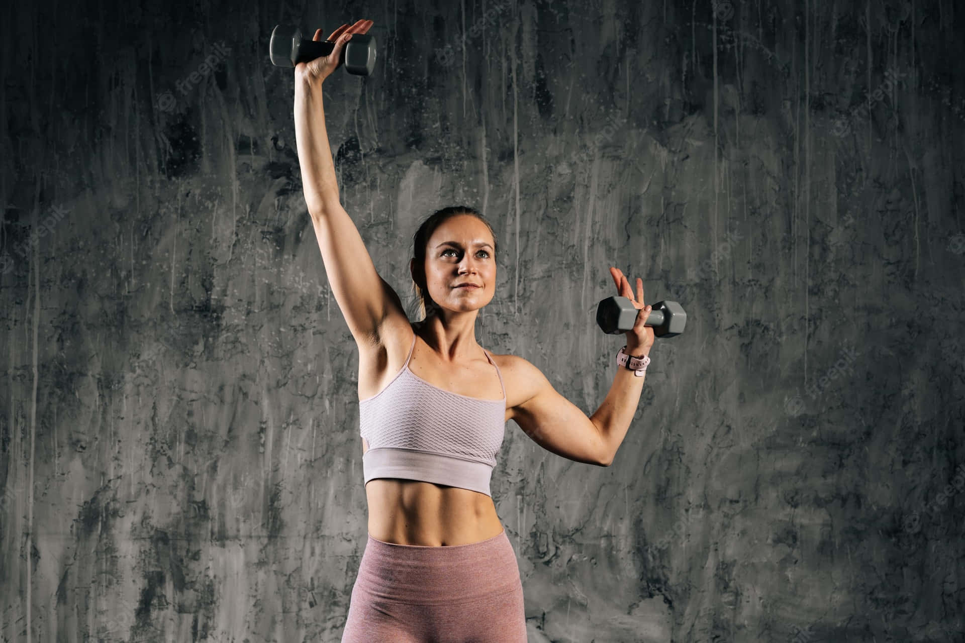 Woman Lifting Weights Female Body Background