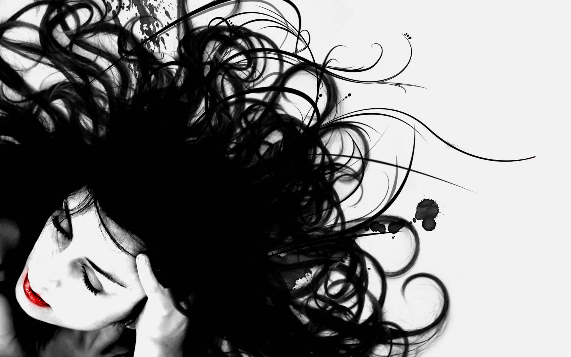 Woman Long Black Hair
