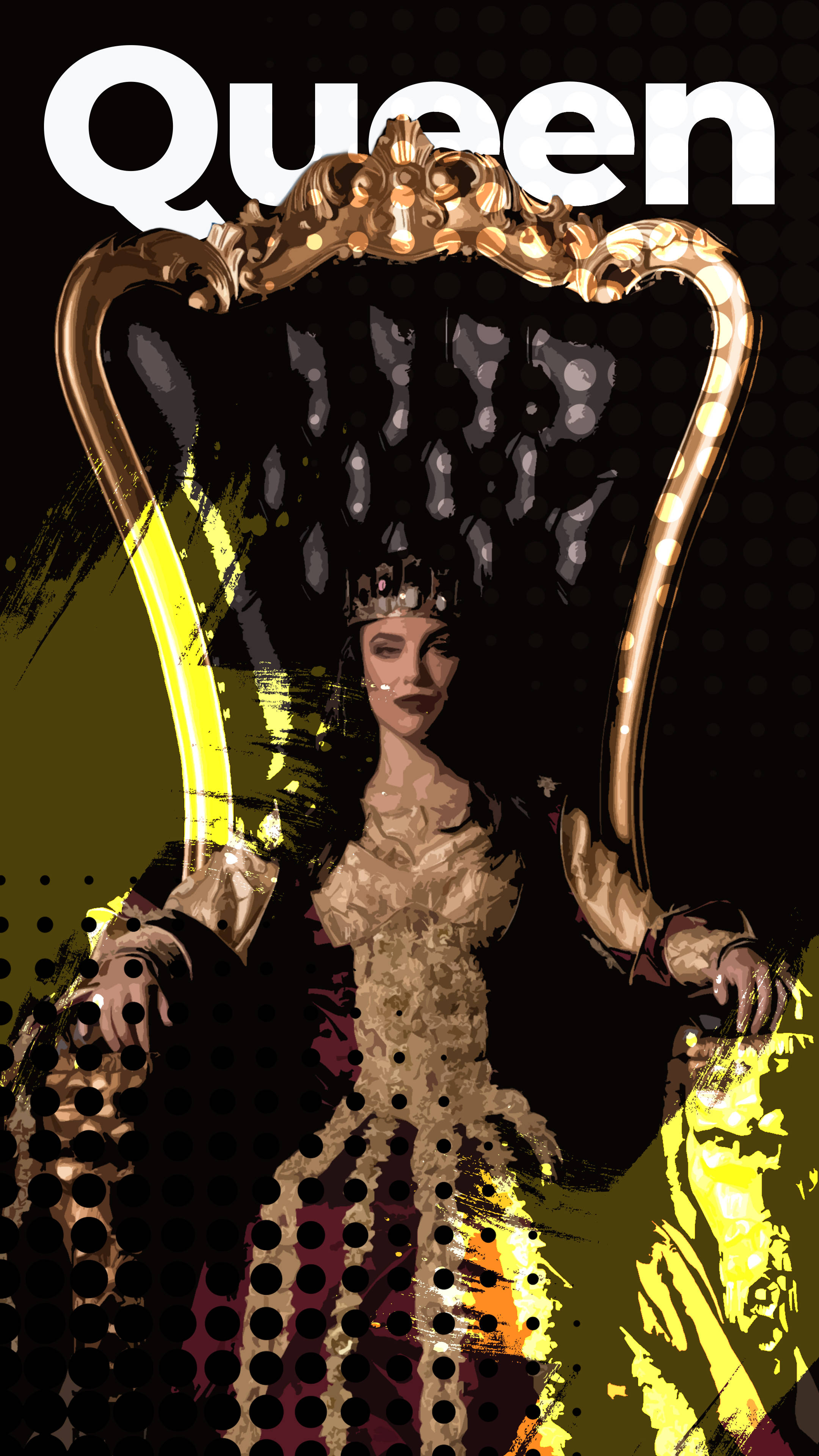 Woman On The Throne King And Queen Background