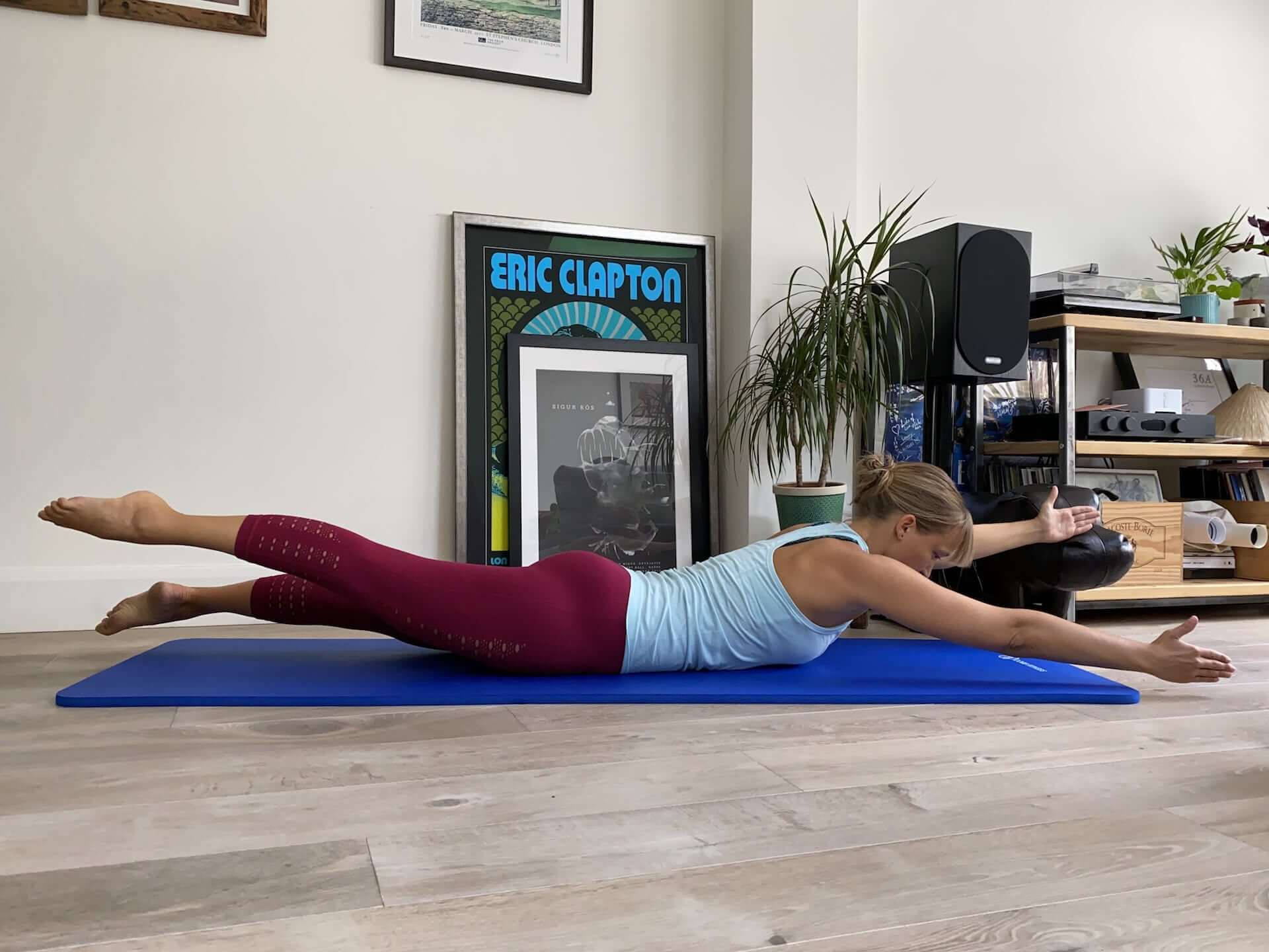 Woman Performing Pilates Background