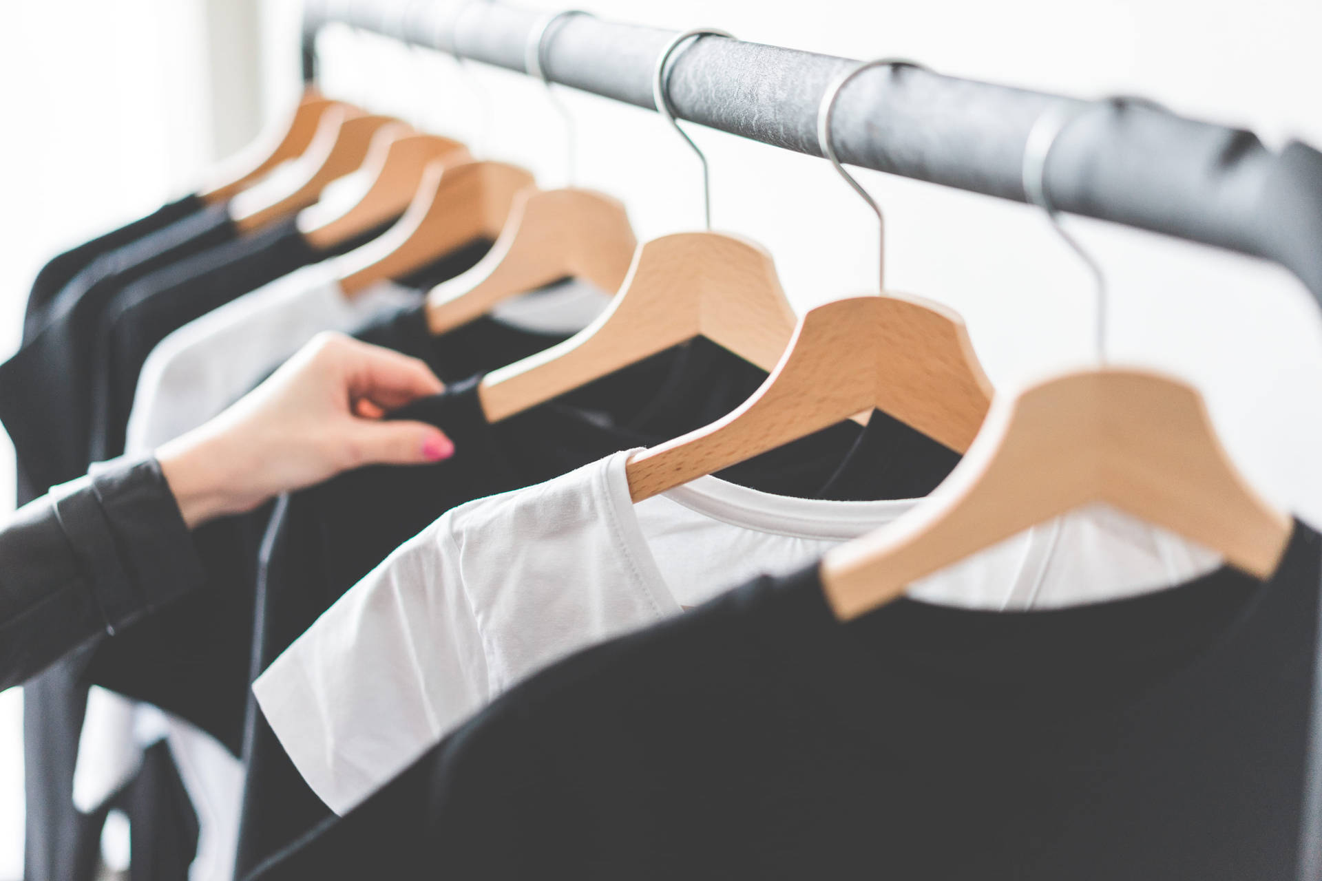 Woman Picking Clothes