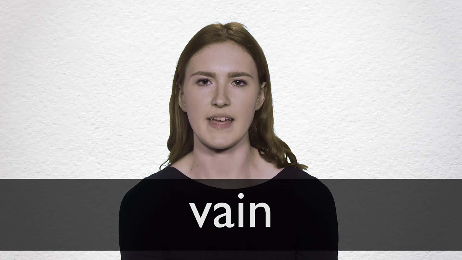 Woman Saying The Word Vain Background