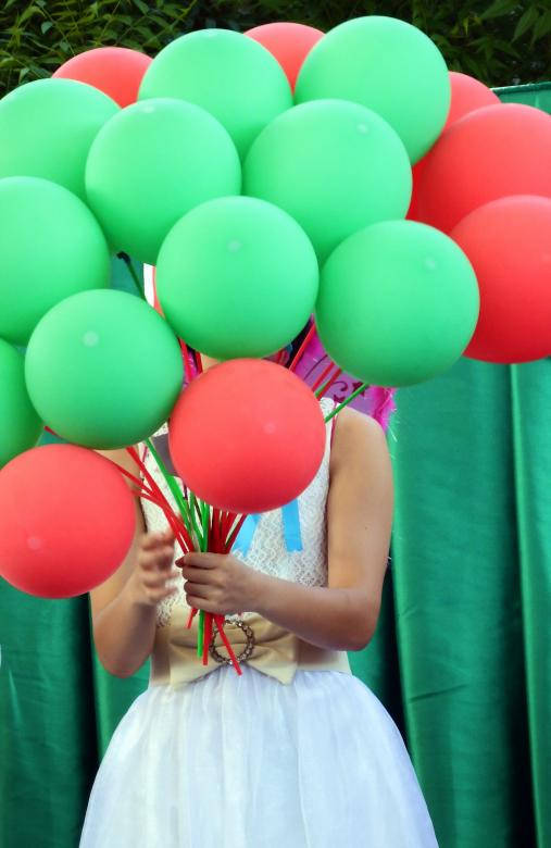 Woman With Birthday Balloons