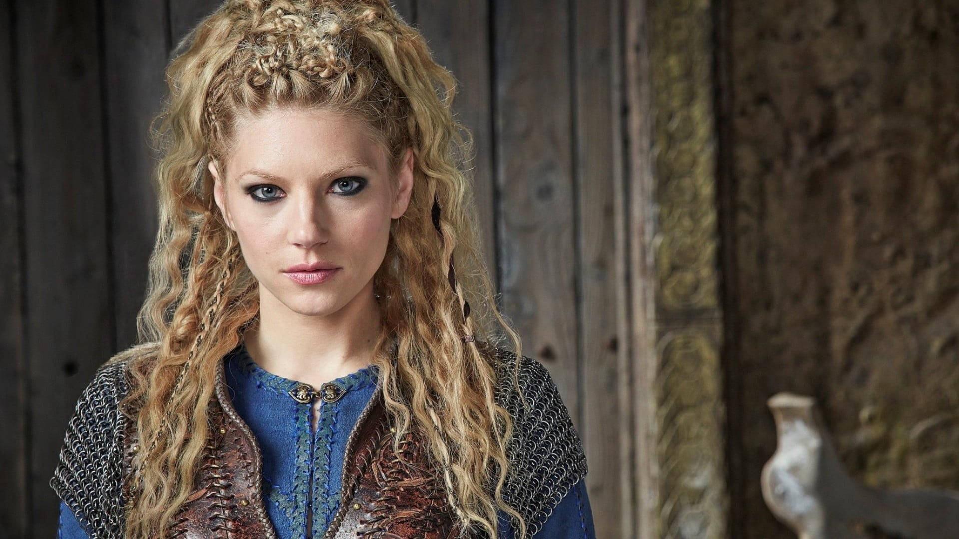 Woman With Braided Blonde Curly Hair