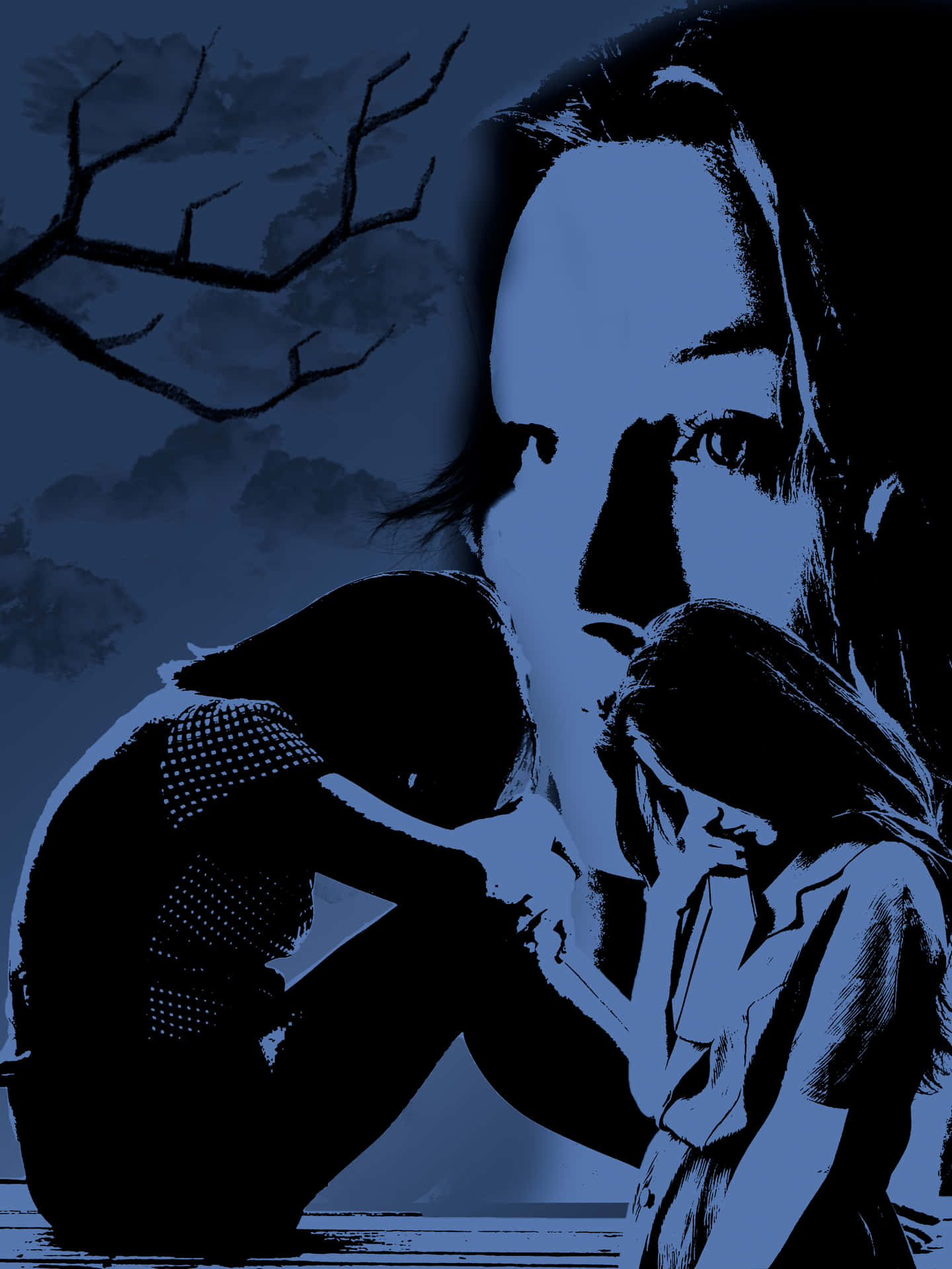 Woman With Psychological Problem Background
