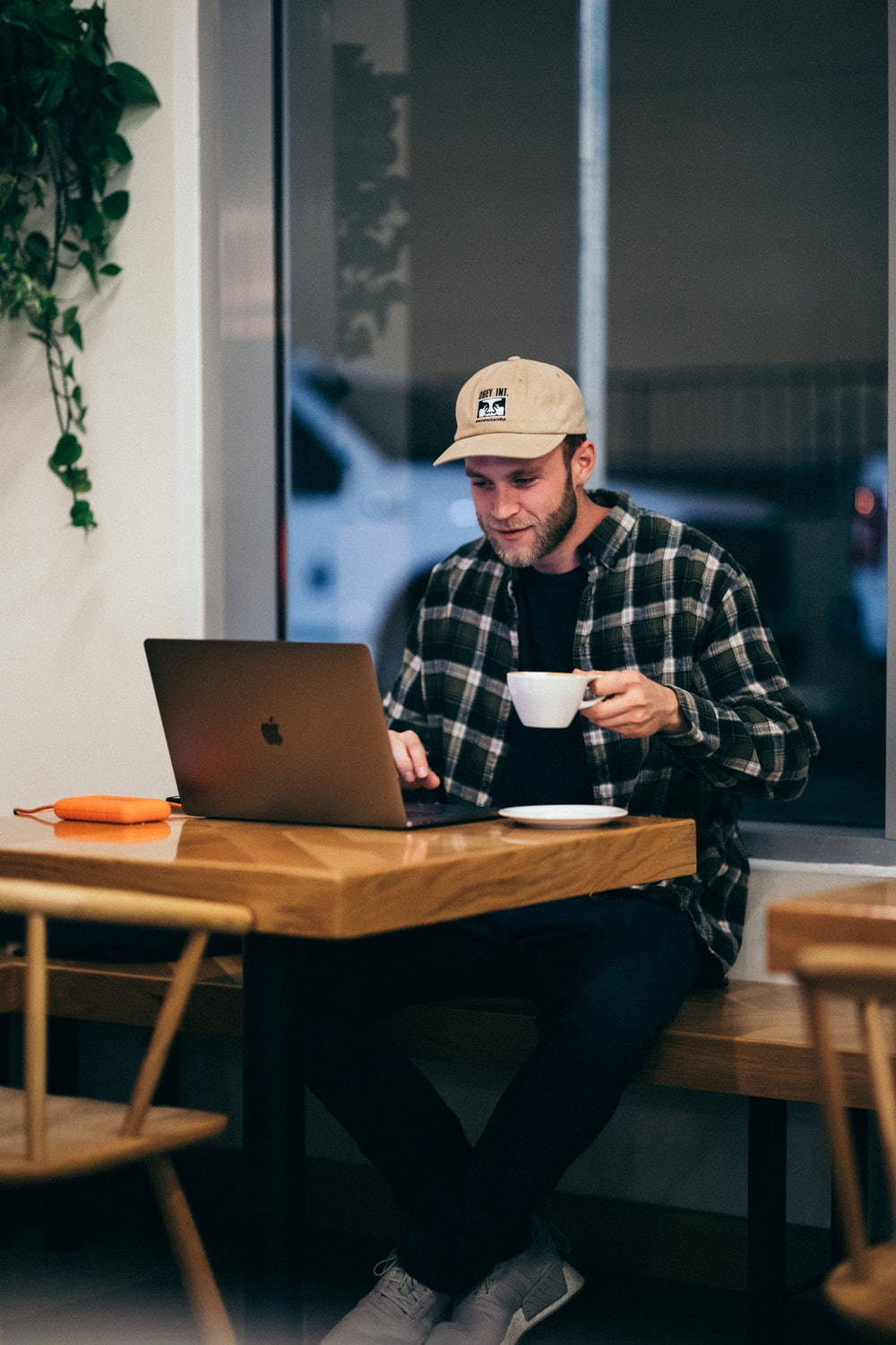 Woman Working In A Modern Office Background