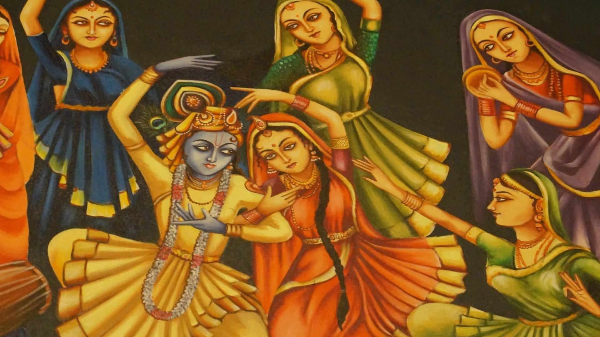 Women Dancing With Krishna 4k