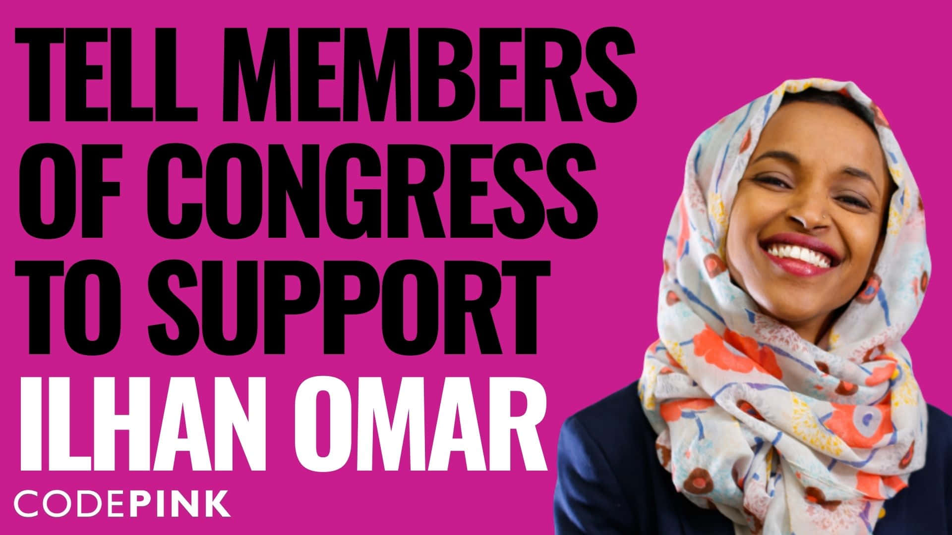 Women Empowerment: Ilhan Omar Campaign Poster Background