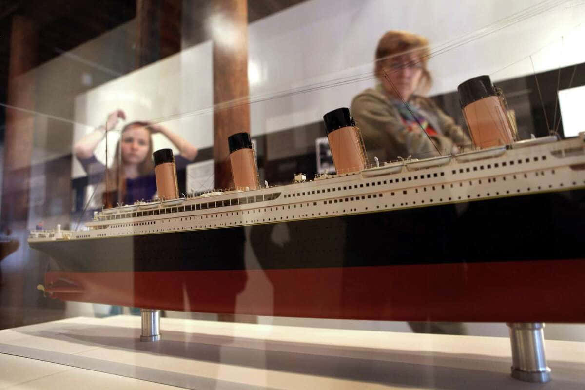 Women Looking At Rms Titanic Museum Model