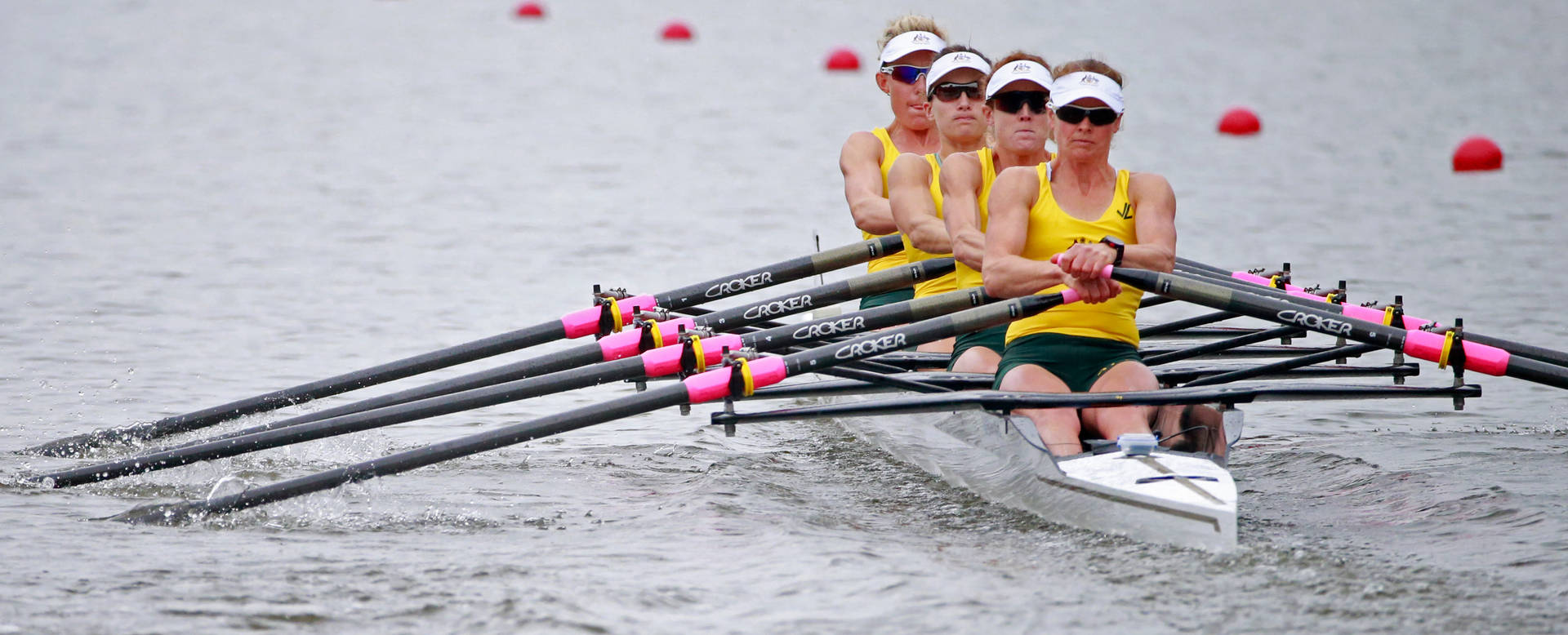 Women's Championship Rowing Team In Action
