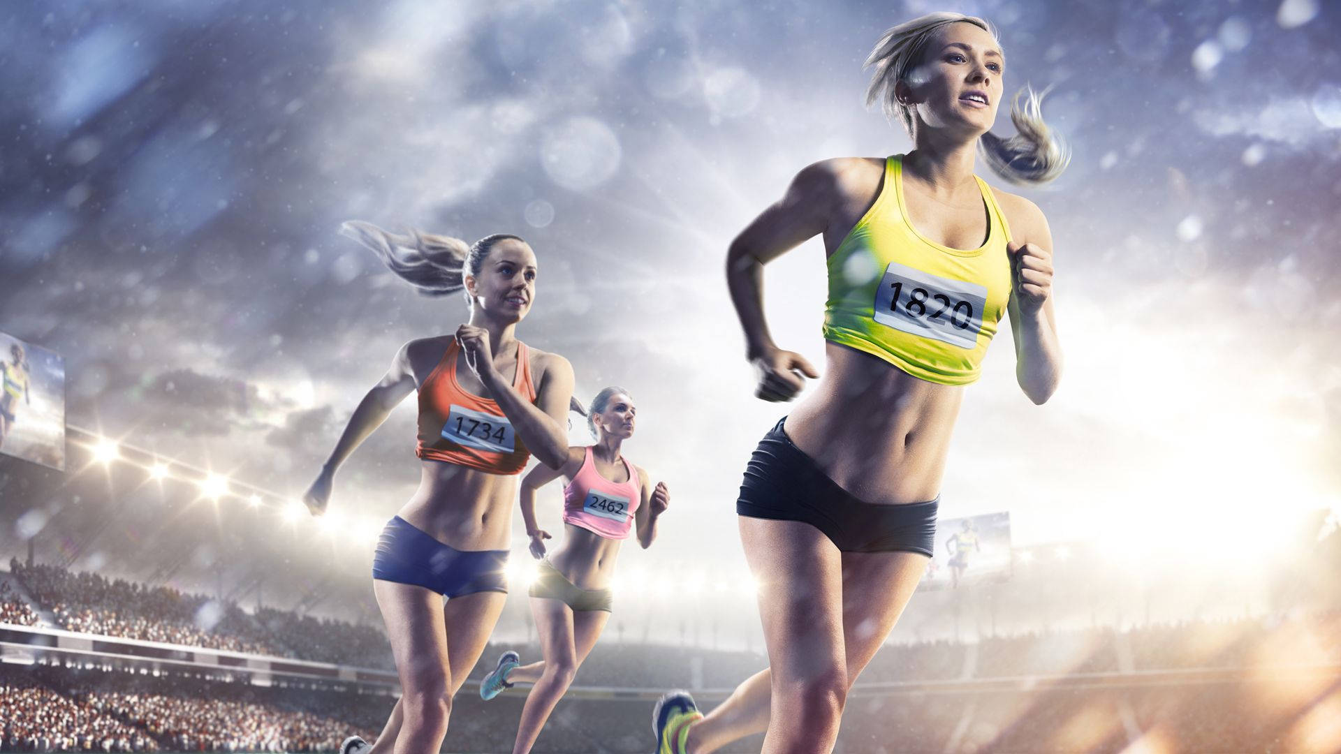 Women's Running Athletics Background