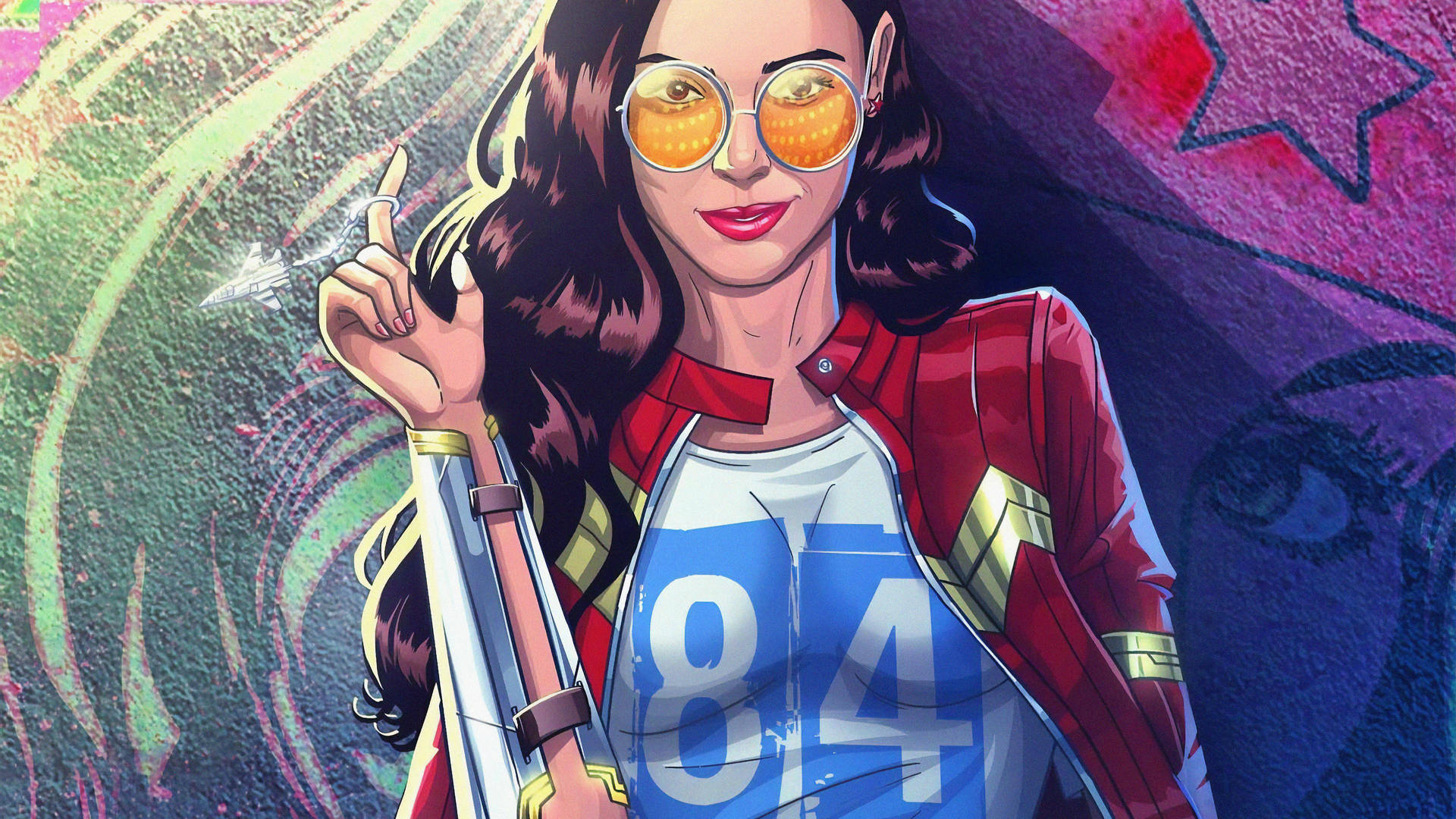 Wonder Woman 1984 Animated Illustration Background