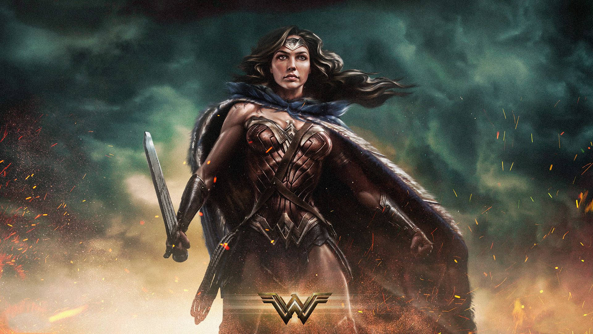 Wonder Woman 1984 Darker Armour Background