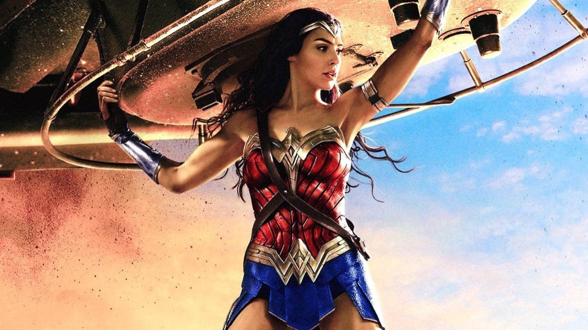 Wonder Woman 1984 Flying Metal Object Background