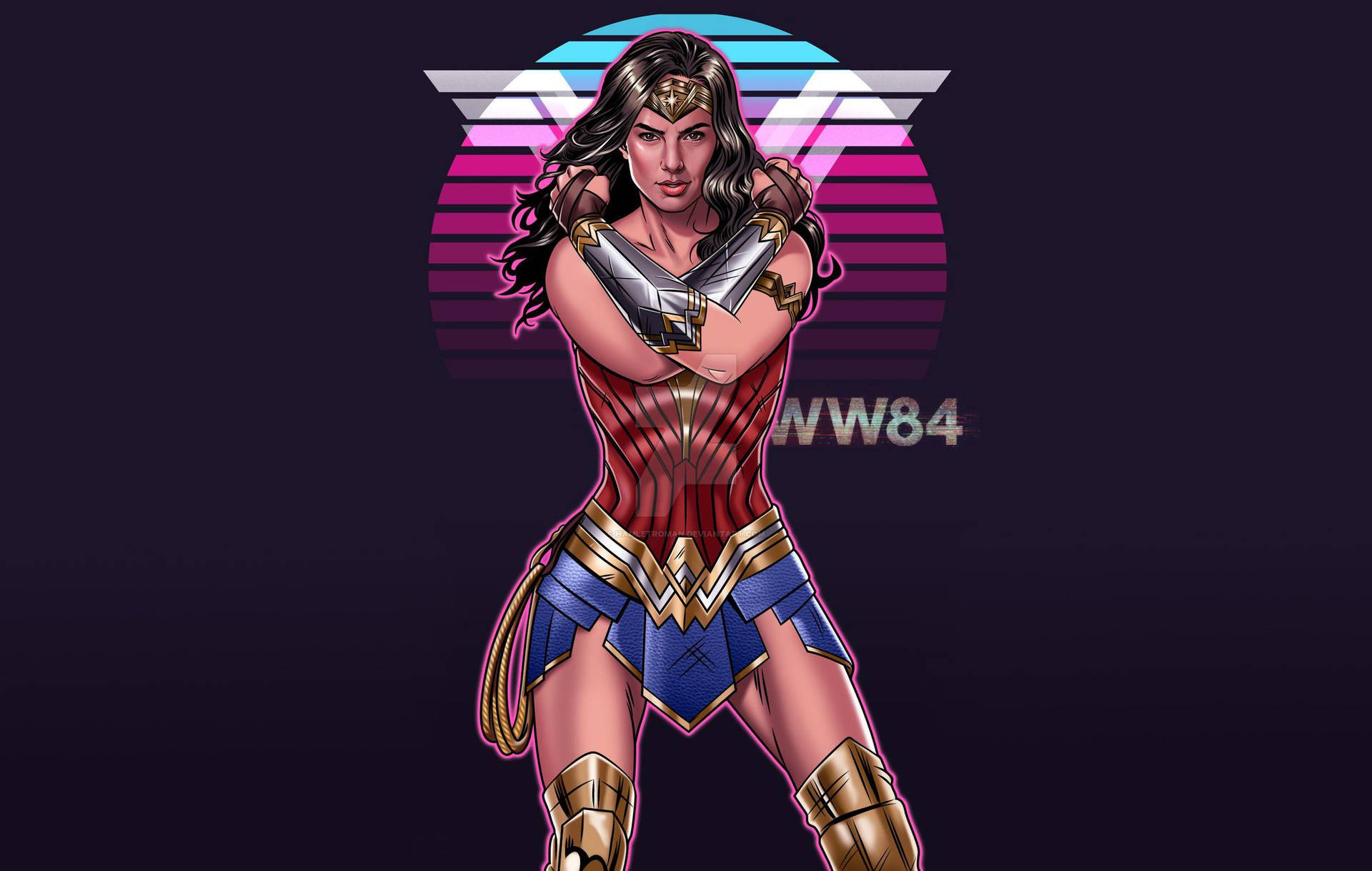 Wonder Woman 1984 In Signature Pose Background