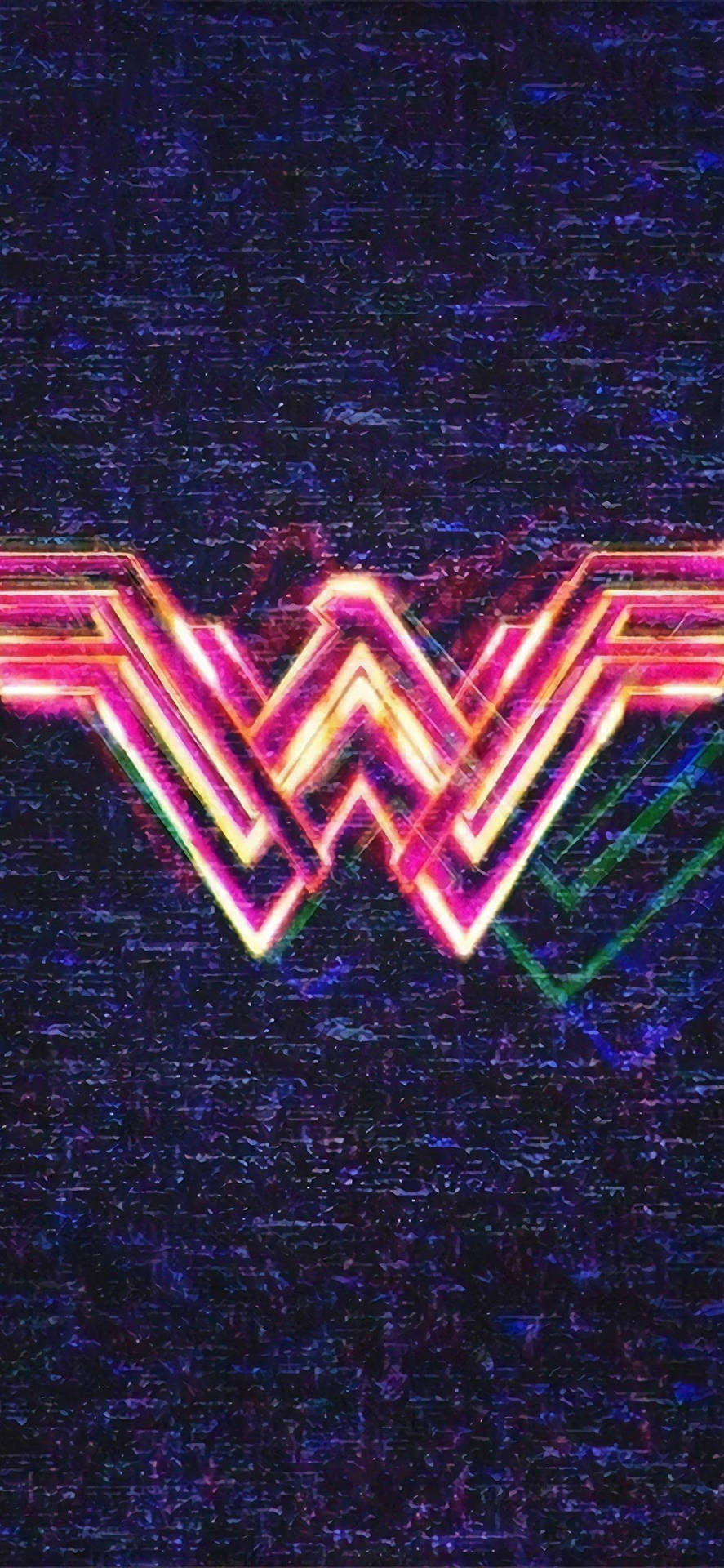 Wonder Woman 1984 Neon Light Logo Background
