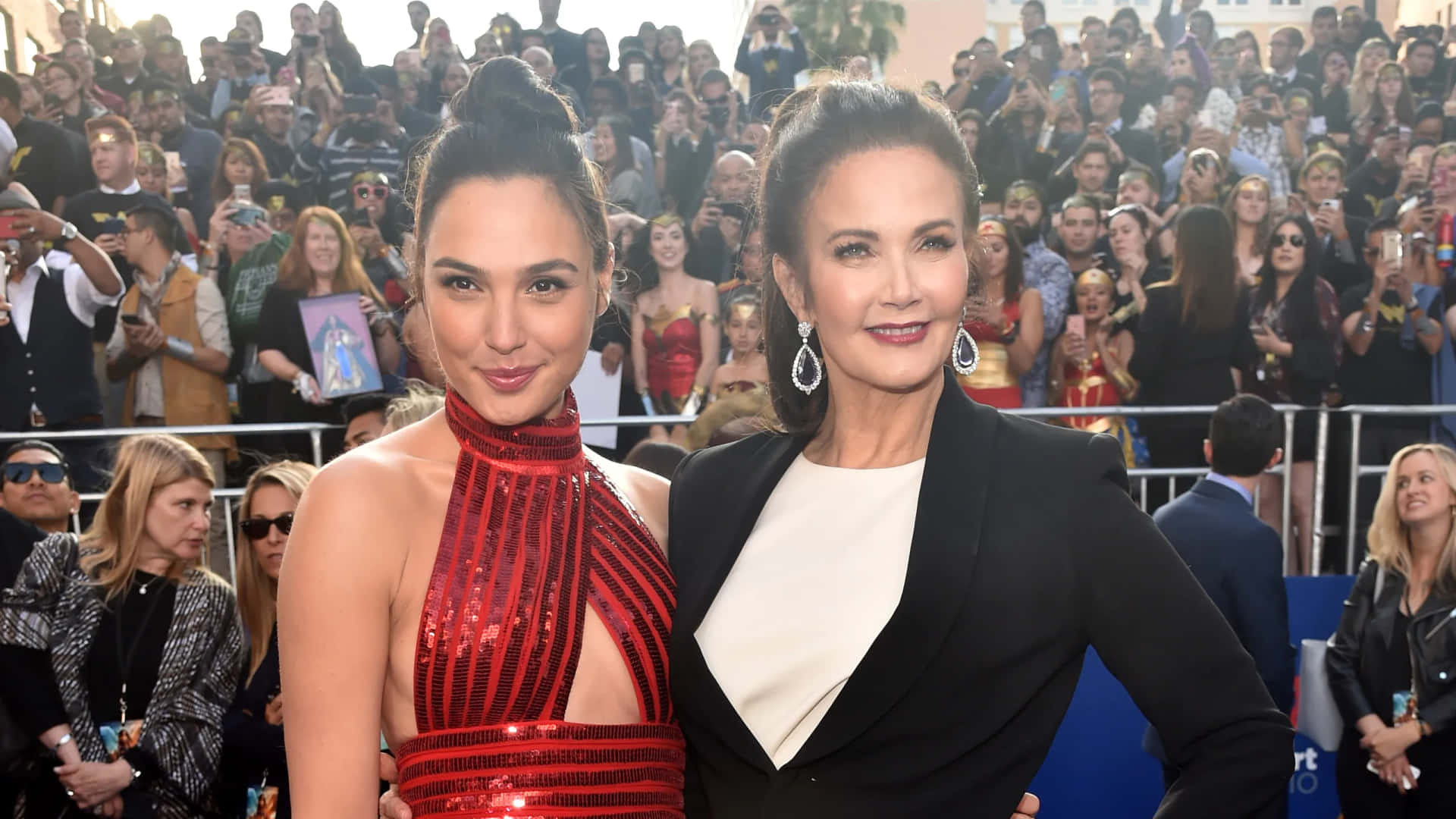 Wonder Woman Actresses Red Carpet Moment Background