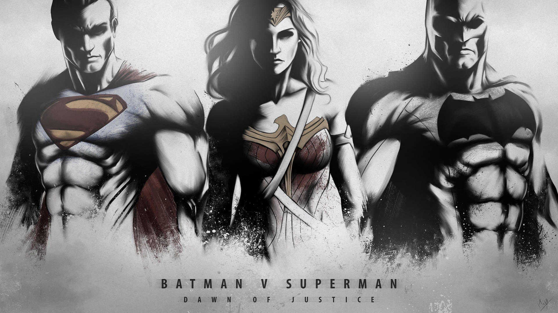 Wonder Woman Batman V Superman Sketch Background