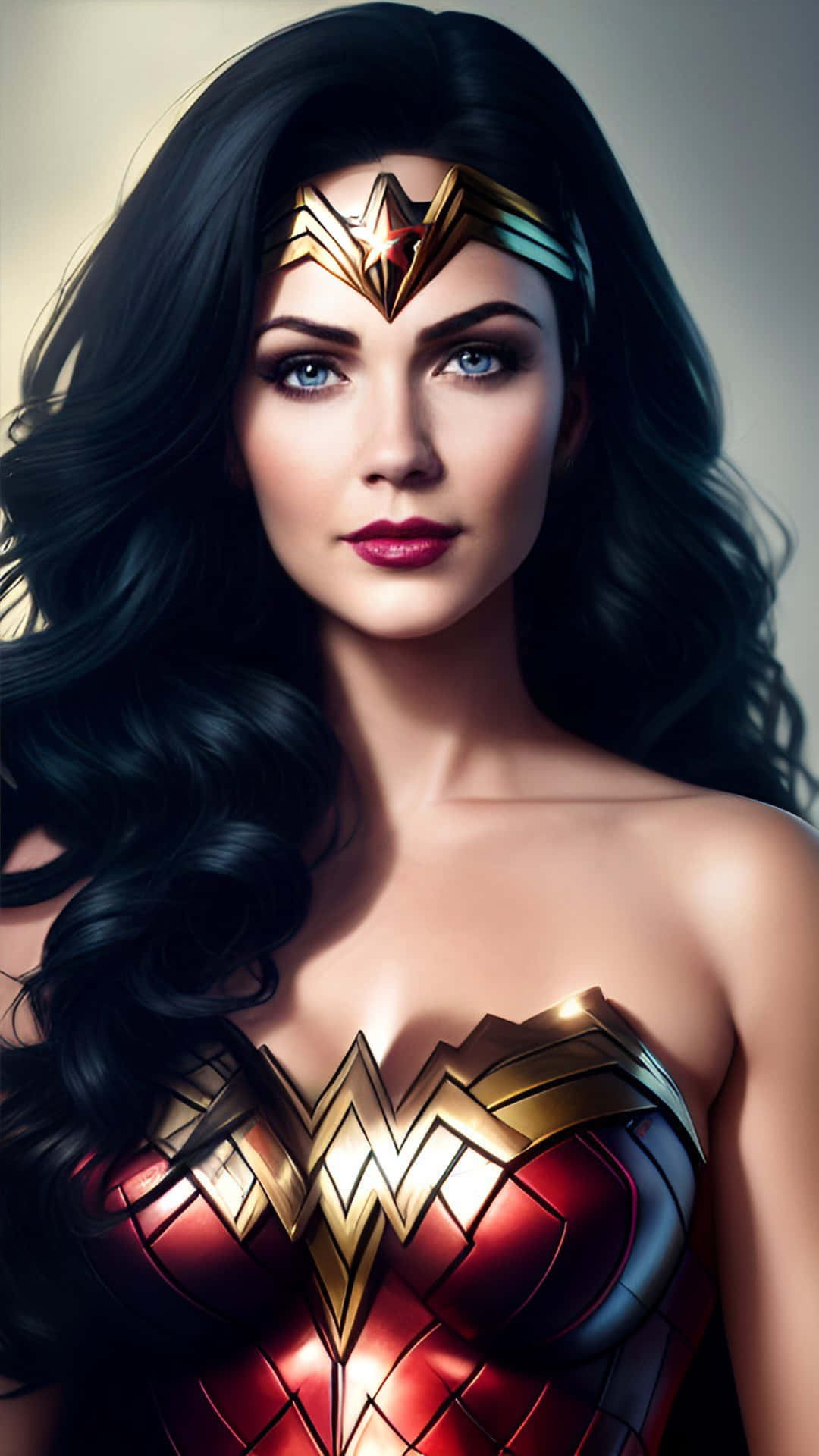 Wonder Woman Portrait Lynda Carter Inspired Background