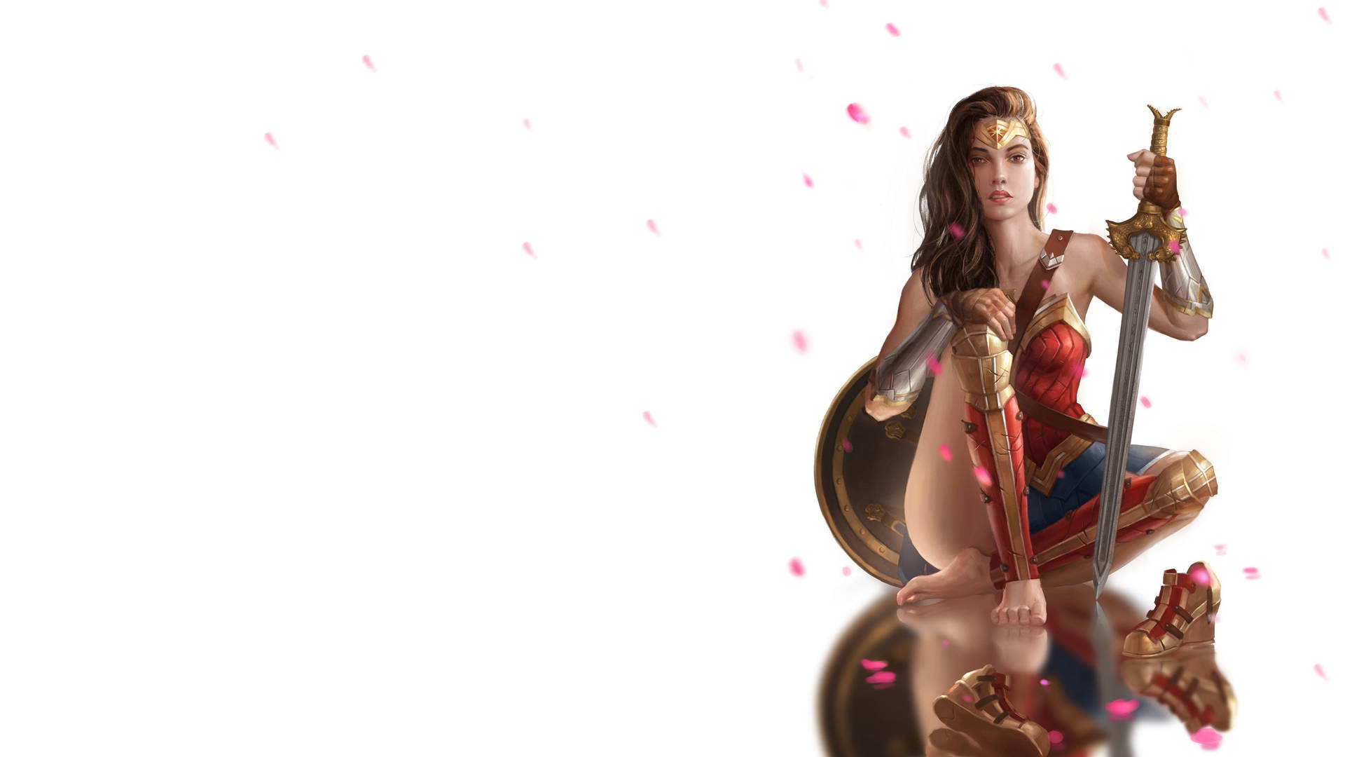 Wonder Woman Rose Rain Art