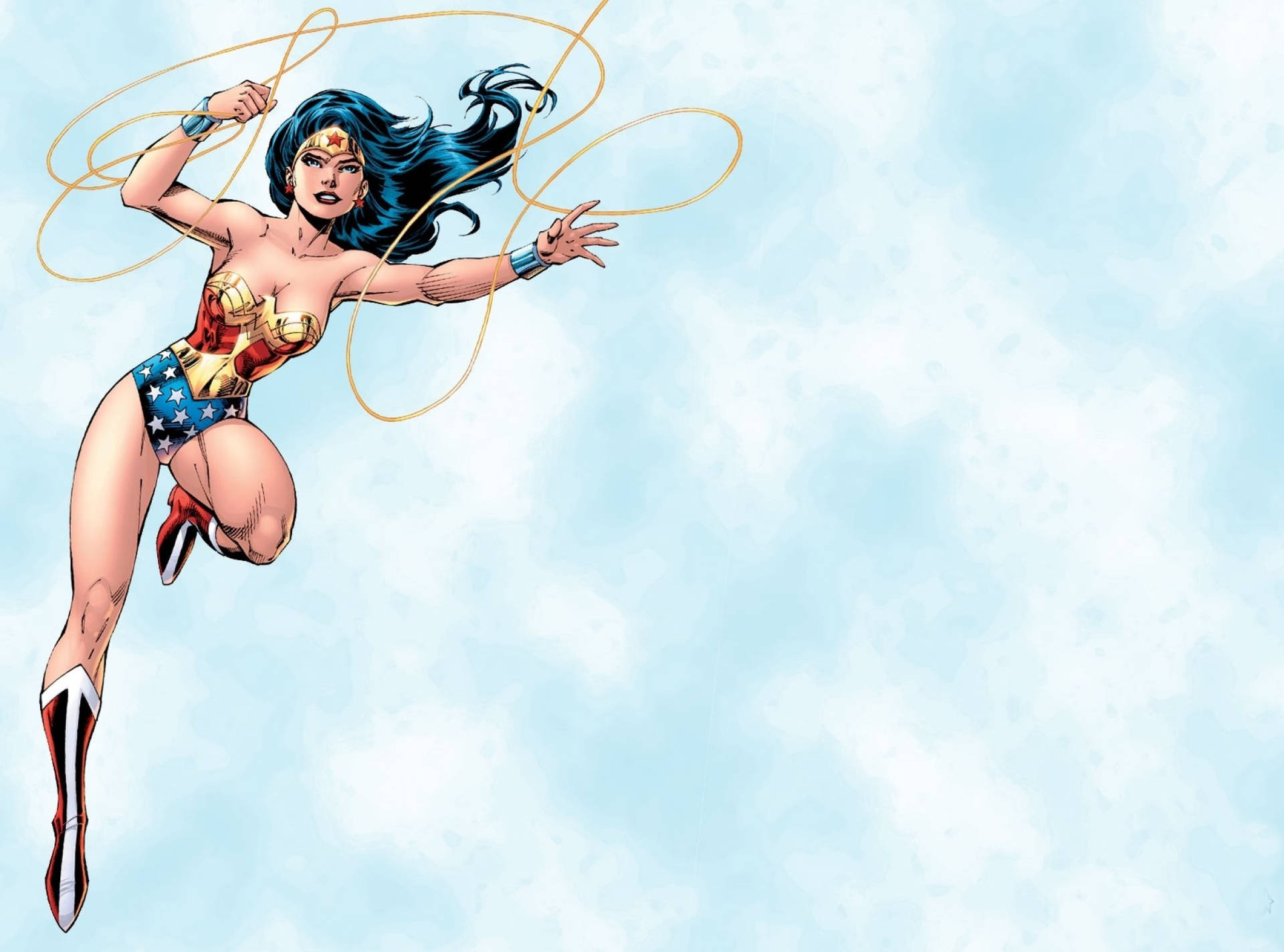 Wonder Woman With Powerful Lasso Background