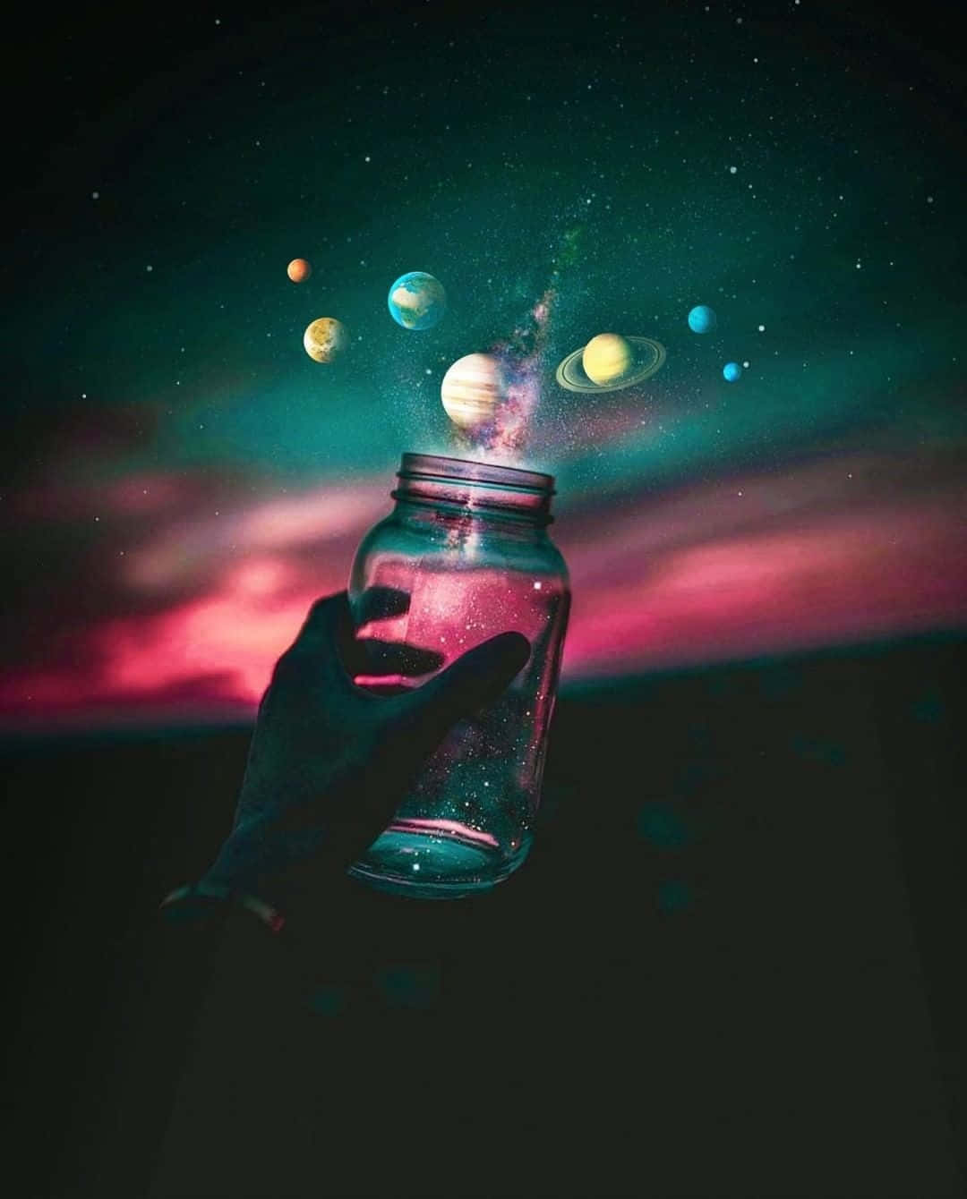 Wonderful Colorful Jar Background