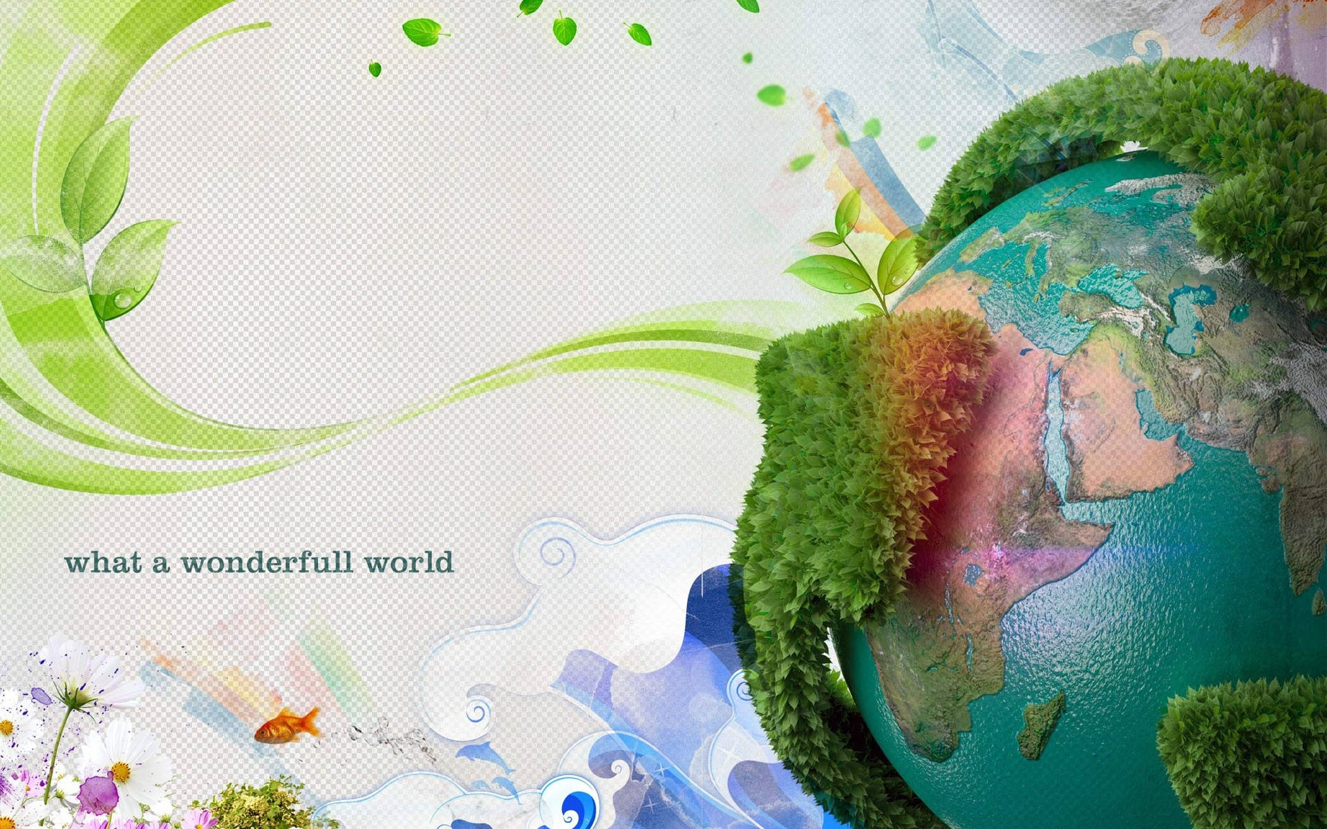 Wonderful Earth Day 3d Art Background