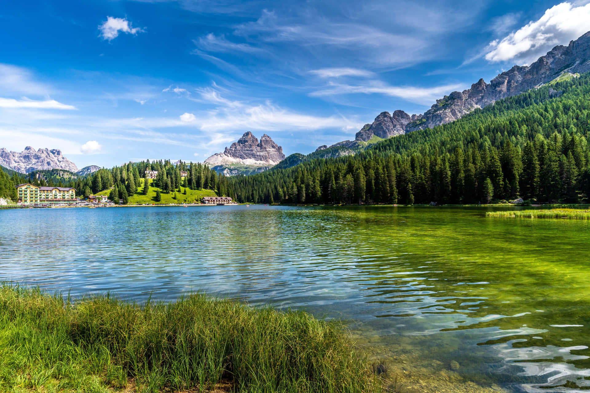 Wonderful Lake Under Sky Background