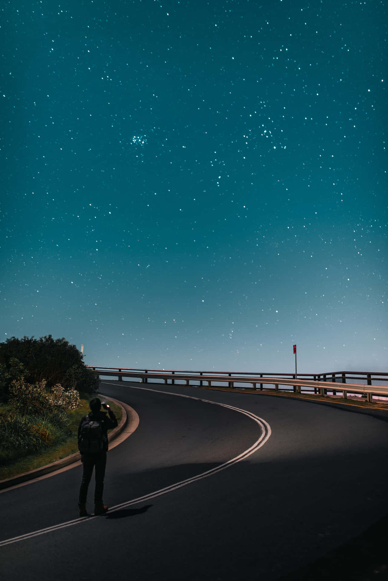 Wonderful Road At Night Background