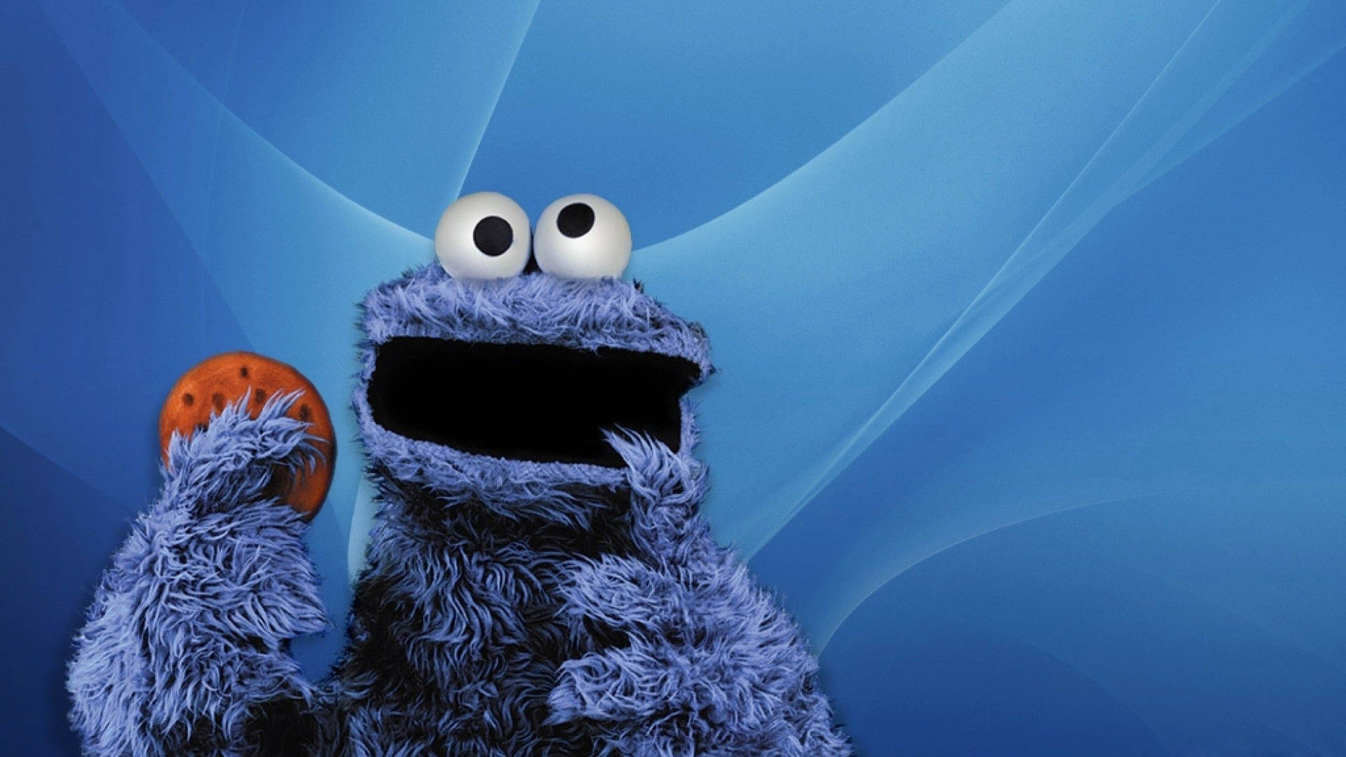 Wondering Cookie Monster Sesame Street Background
