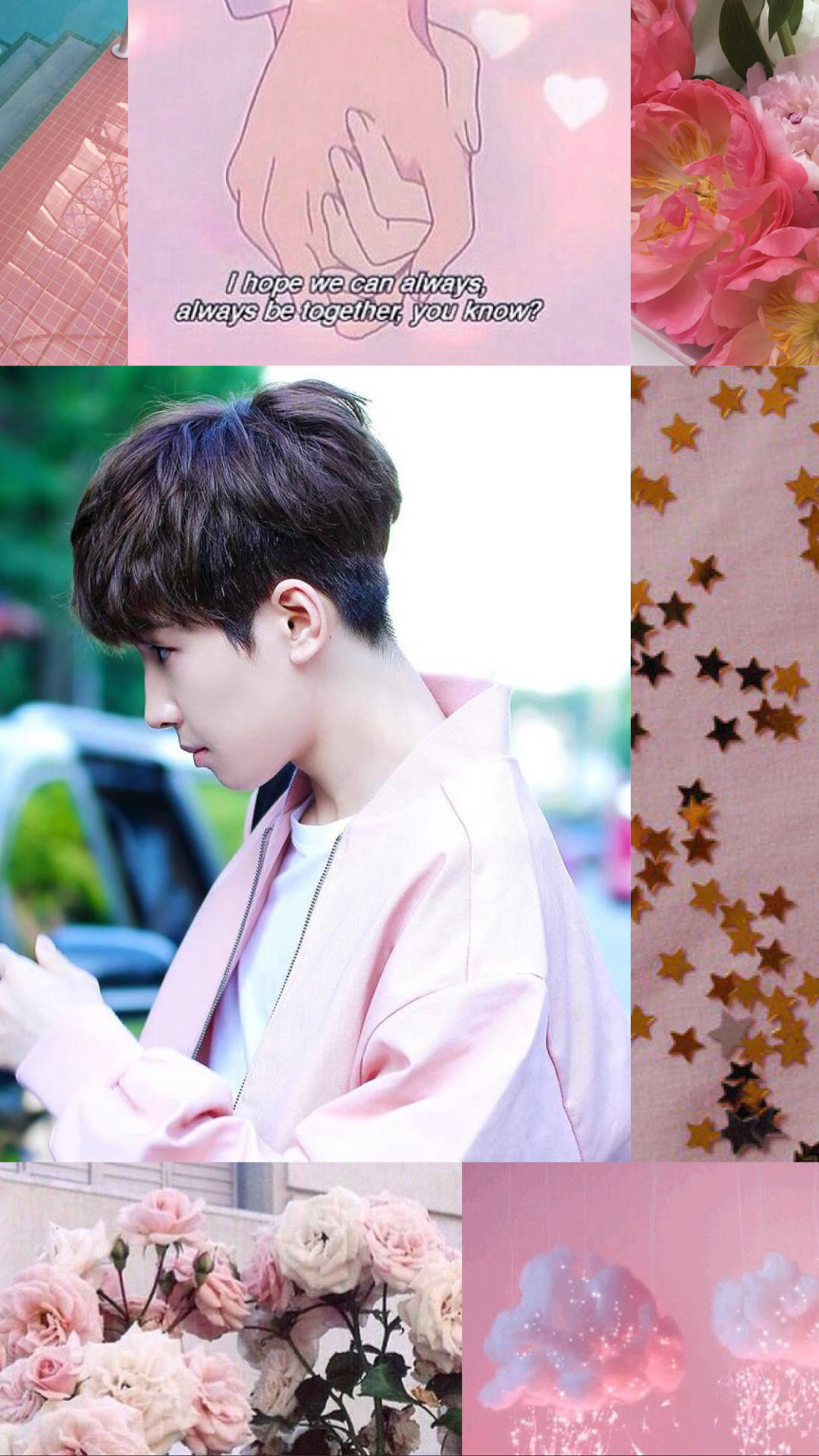 Wonwoo In Pink Background