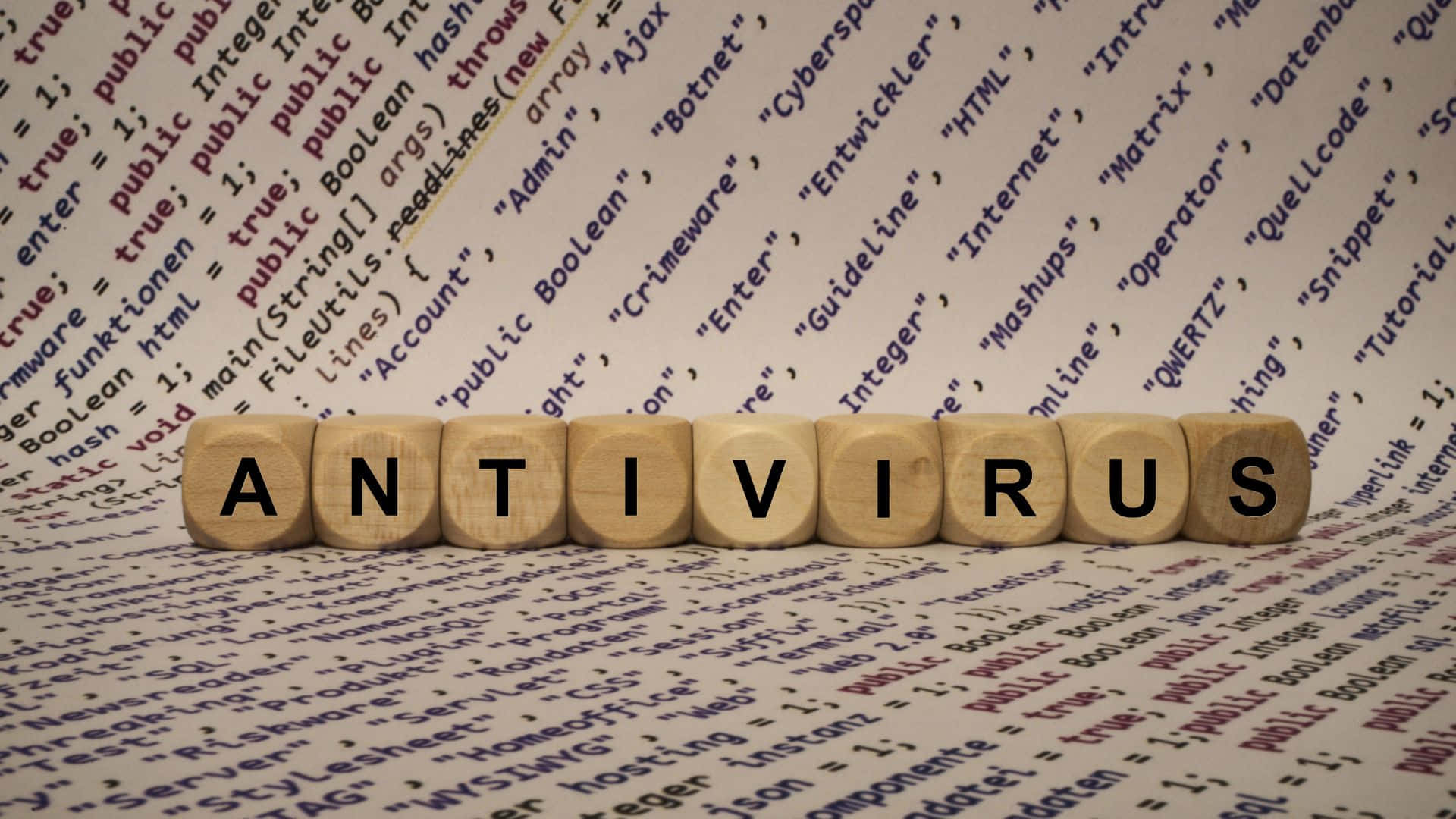 Wood Boggle Dice Spelling Antivirus Background