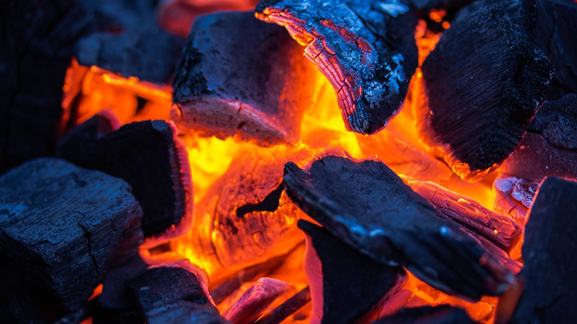 Wood Charcoal Heat Background