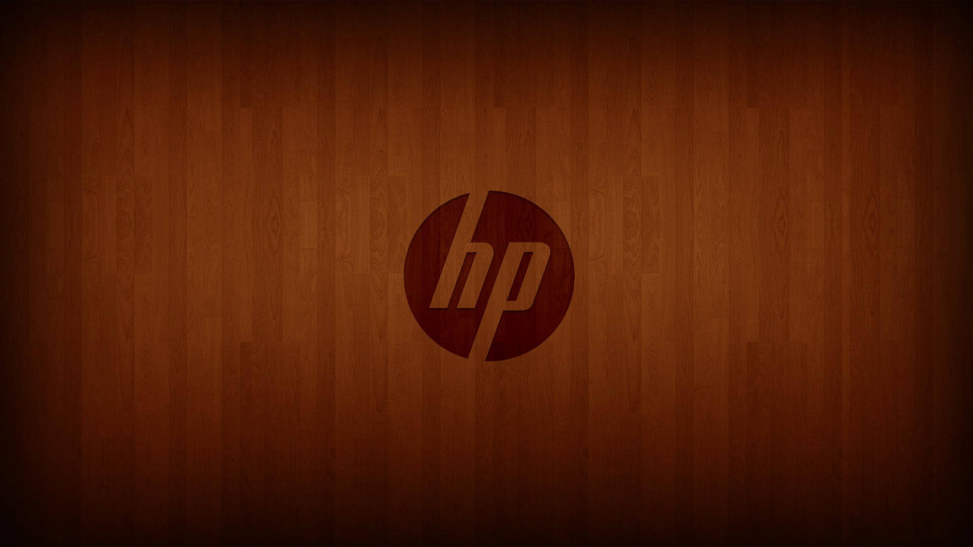 Wood Engraved Hp Laptop Logo Background