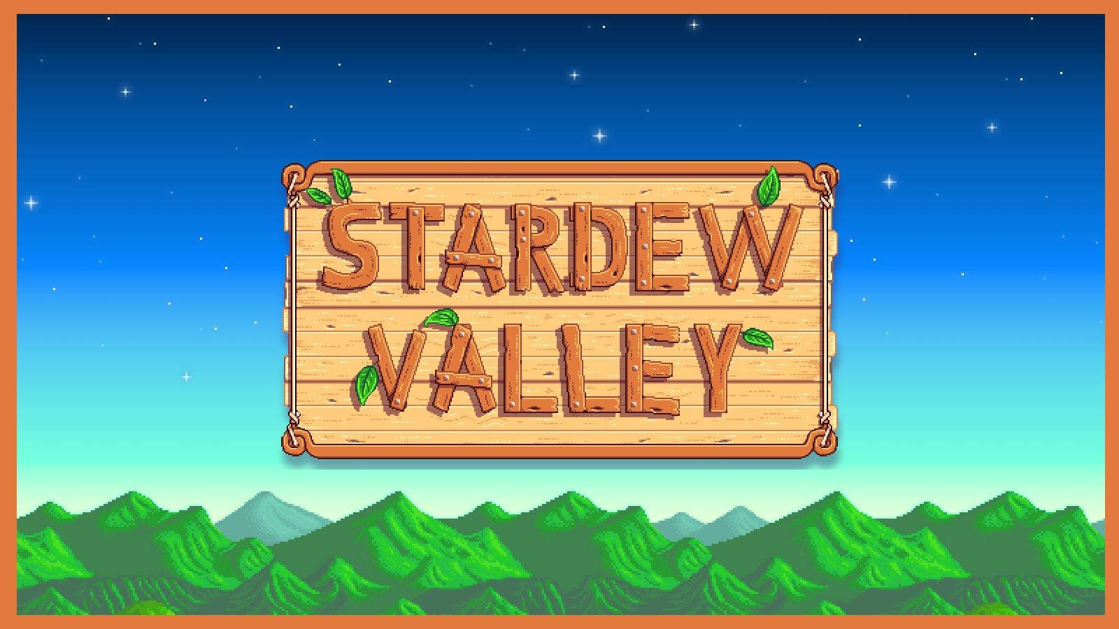 Wood Stardew Valley Logo Background