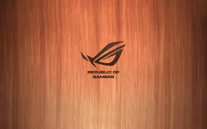 Wooden Asus Rog Logo Background