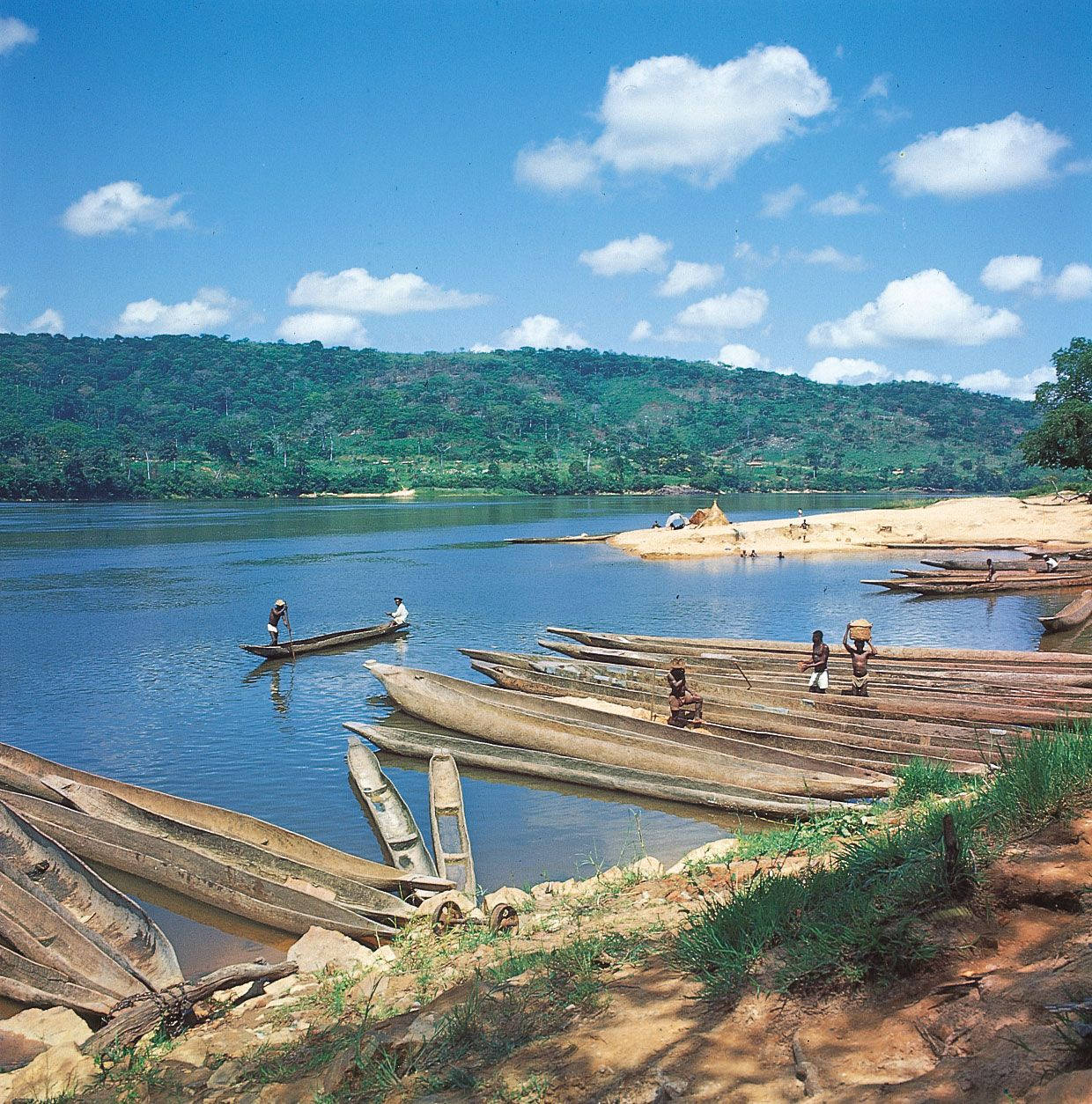 Wooden Boat In Central African Republic