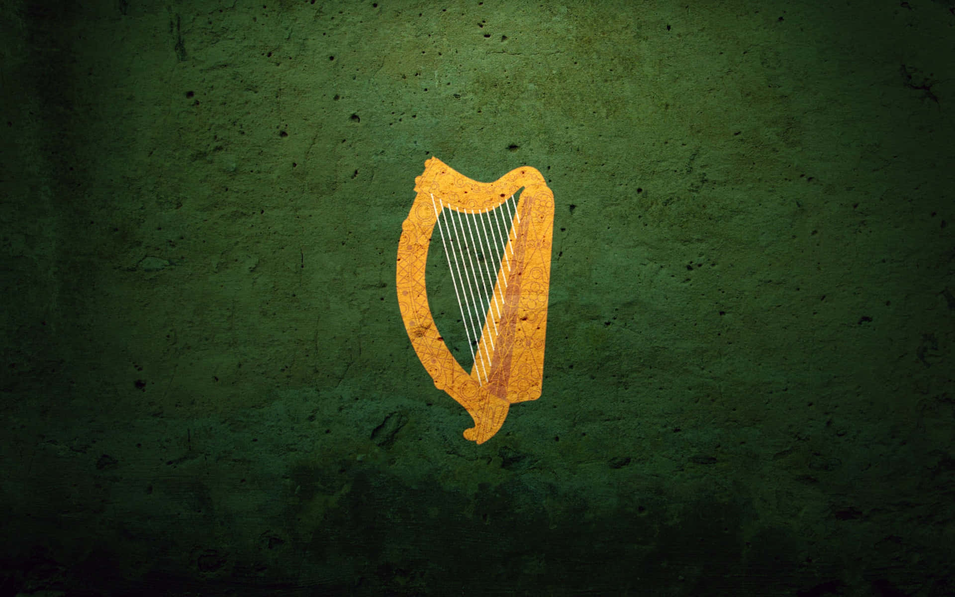 Wooden Celtic Irish Harp Background