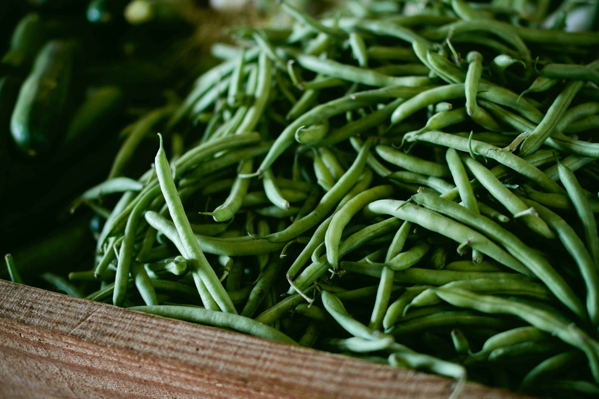 Wooden Crate Green Beans