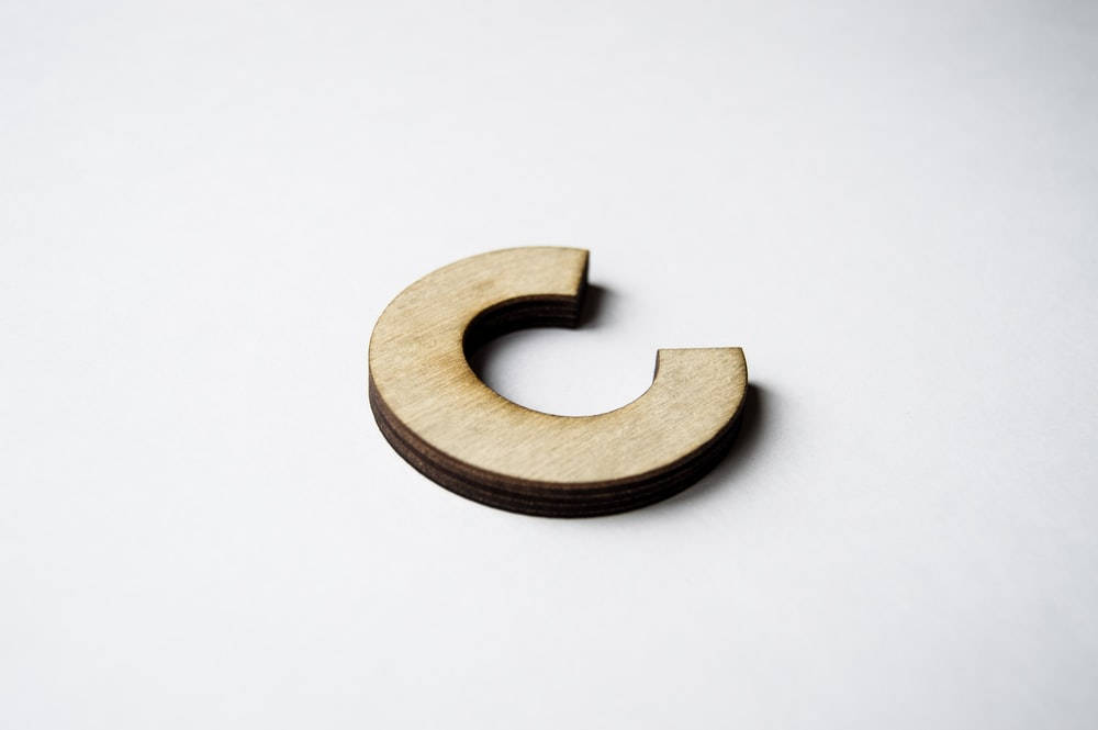 Wooden Cut Letter C Background