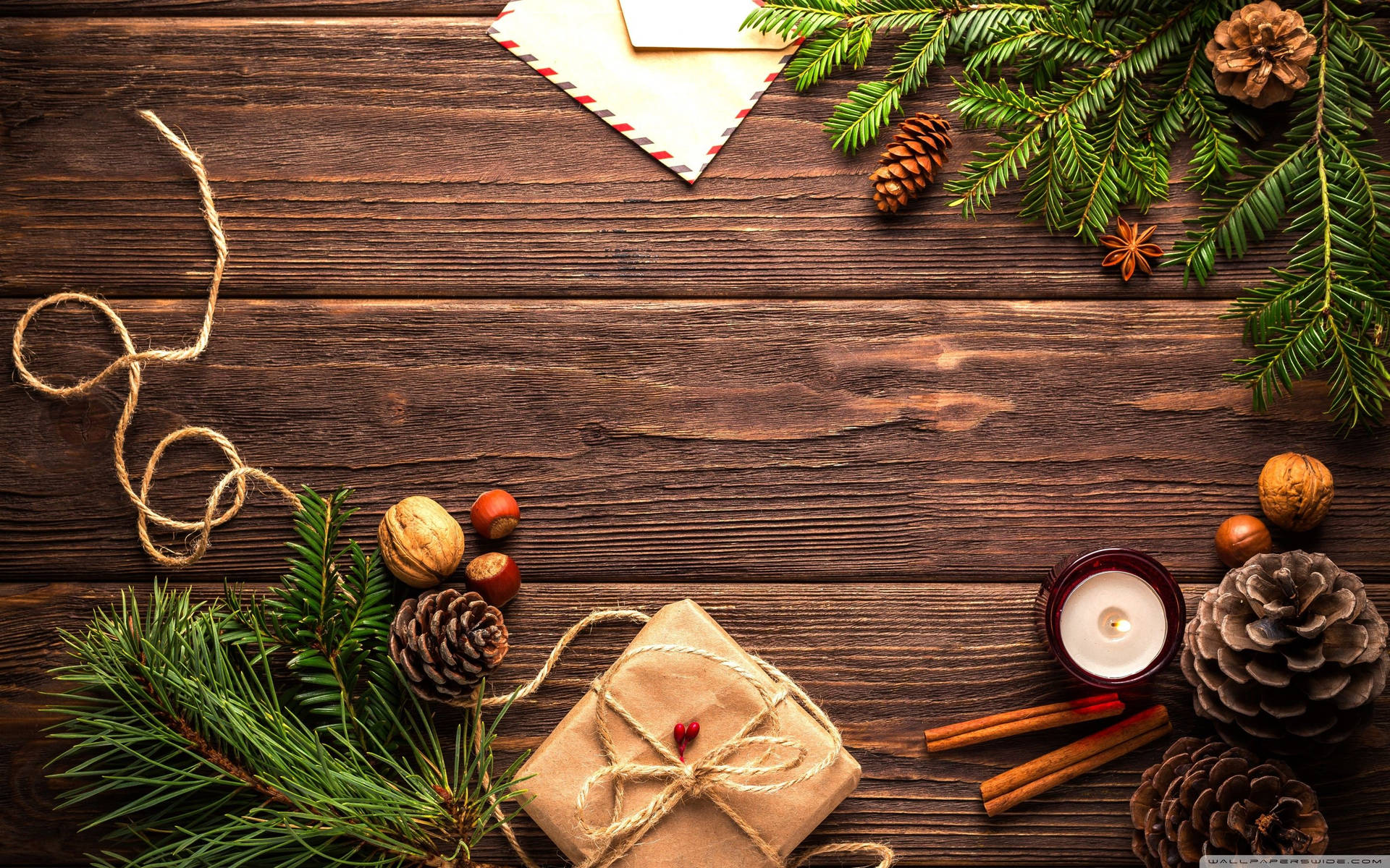 Wooden December Table Background