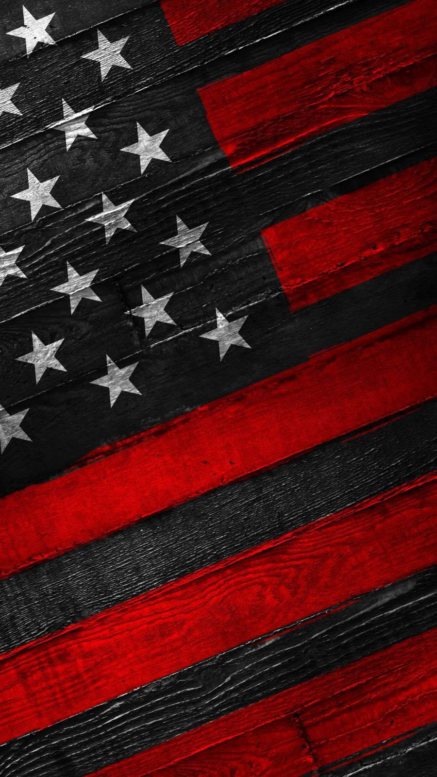 Wooden Flag Of America Iphone Background