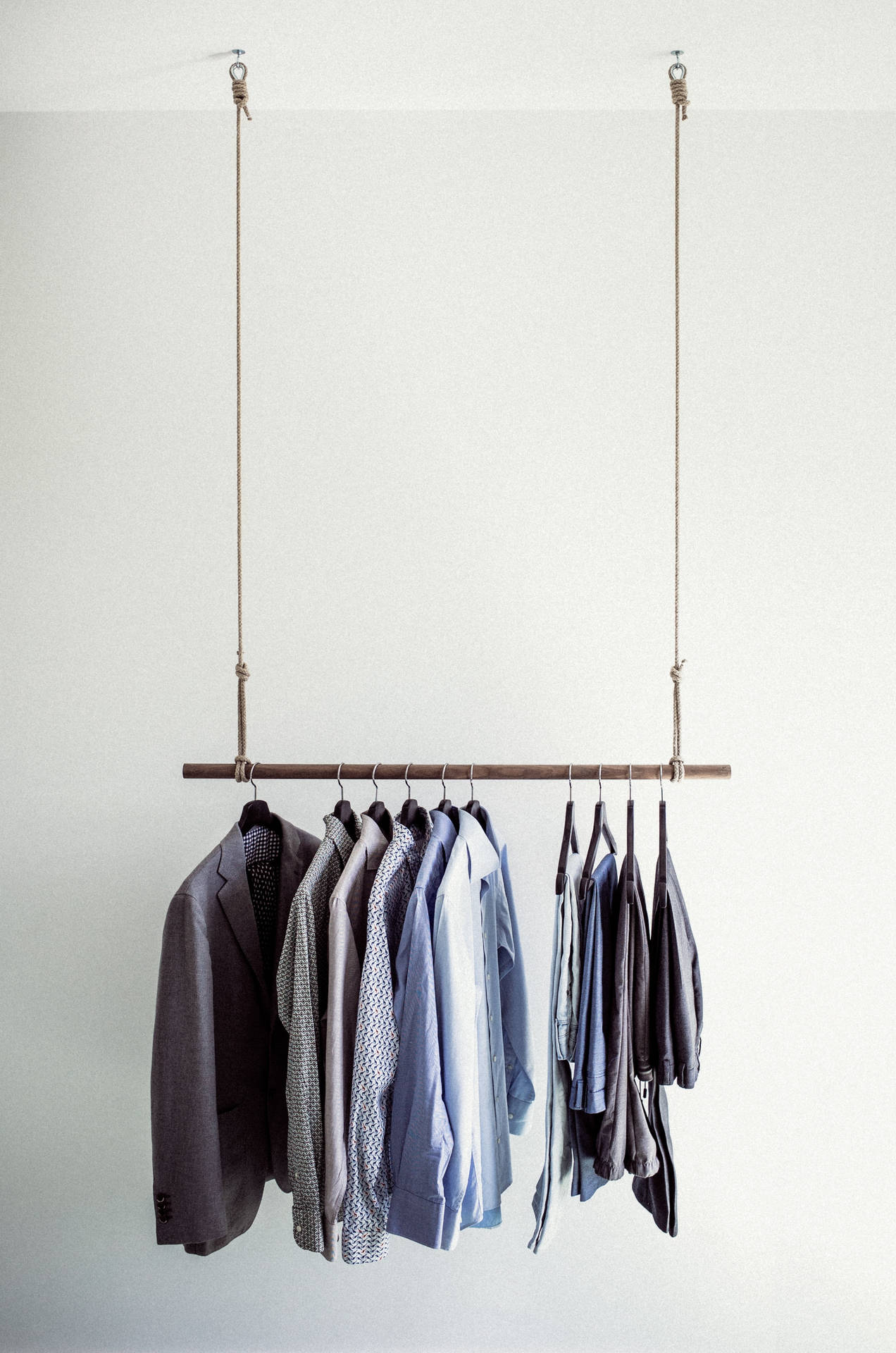 Wooden Hanging Clothes Rack