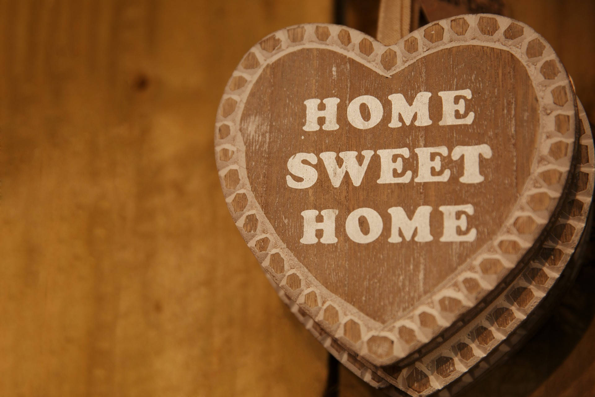 Wooden Heart Home Sweet Home Background